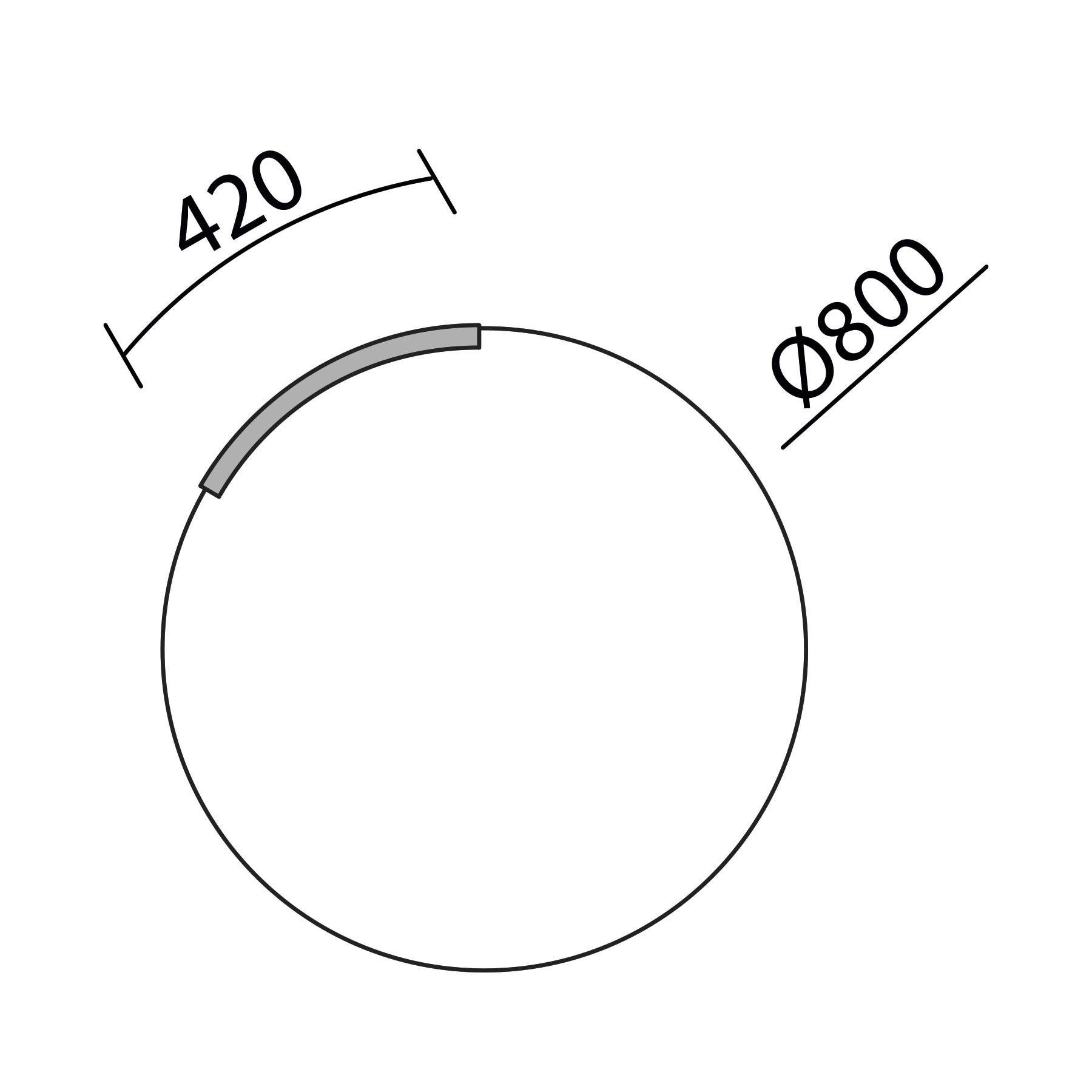 Salgar Leuchte CIRCUS 420 (4,7 W - 4000ºK) IP44 420 mm