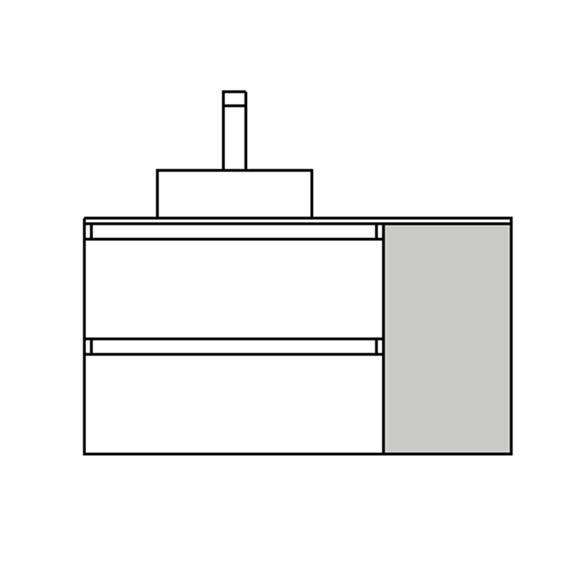 Salgar Schrankelement wandhängend ALLIANCE 300 1 Tür links/rechts mit Drucköffner BLUE FOG 300 x 540 x 450 mm