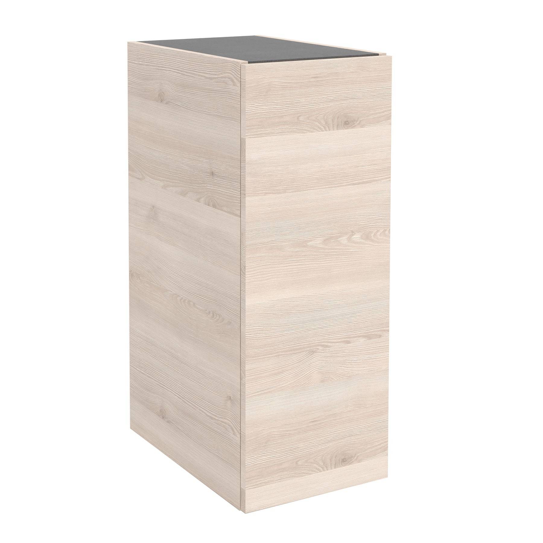 Holz-Postament mit heller Holzmaserung und einer flachen Oberfläche.