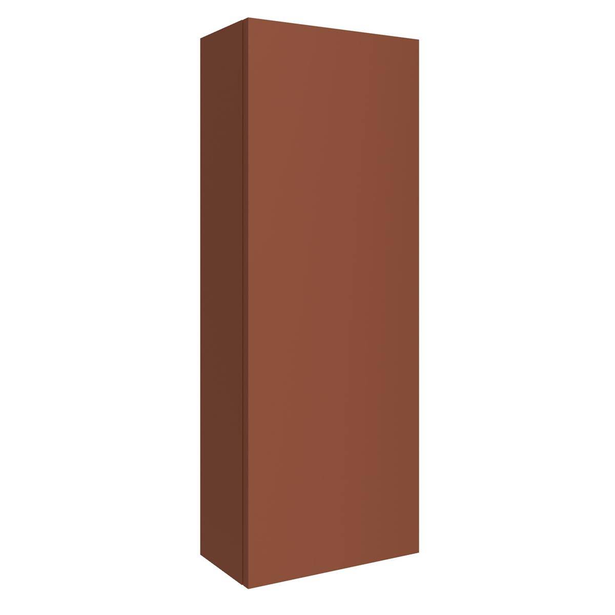 Eine schlichte braune rechteckige 3D-Box, die aufrecht auf weißem Hintergrund steht.