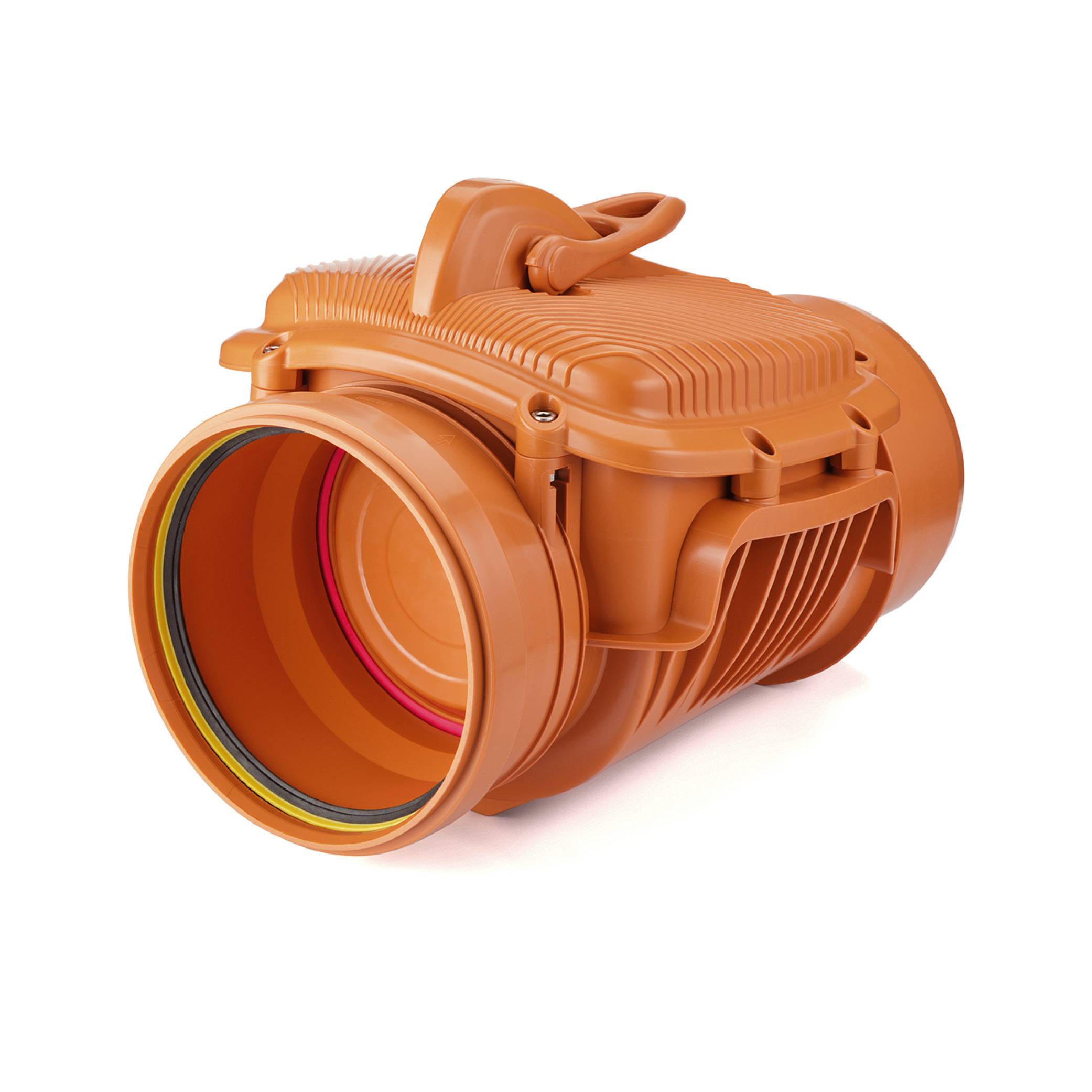 airfit Rückstauklappe DN 250, rotbraunmit zusätzlichem Handverschluss