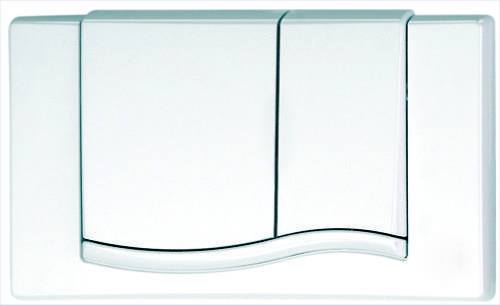 Drei hohe, rechteckige weiße Paneele werden von dünnen, vertikalen Linien begrenzt und getrennt. Eine geschwungene horizontale Linie verläuft am unteren Rand.