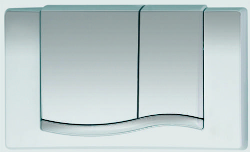 Eine Nahaufnahme von drei ausgerichteten hellgrauen modernen Wandpaneelen mit einer gewellten Kante am unteren Rand.