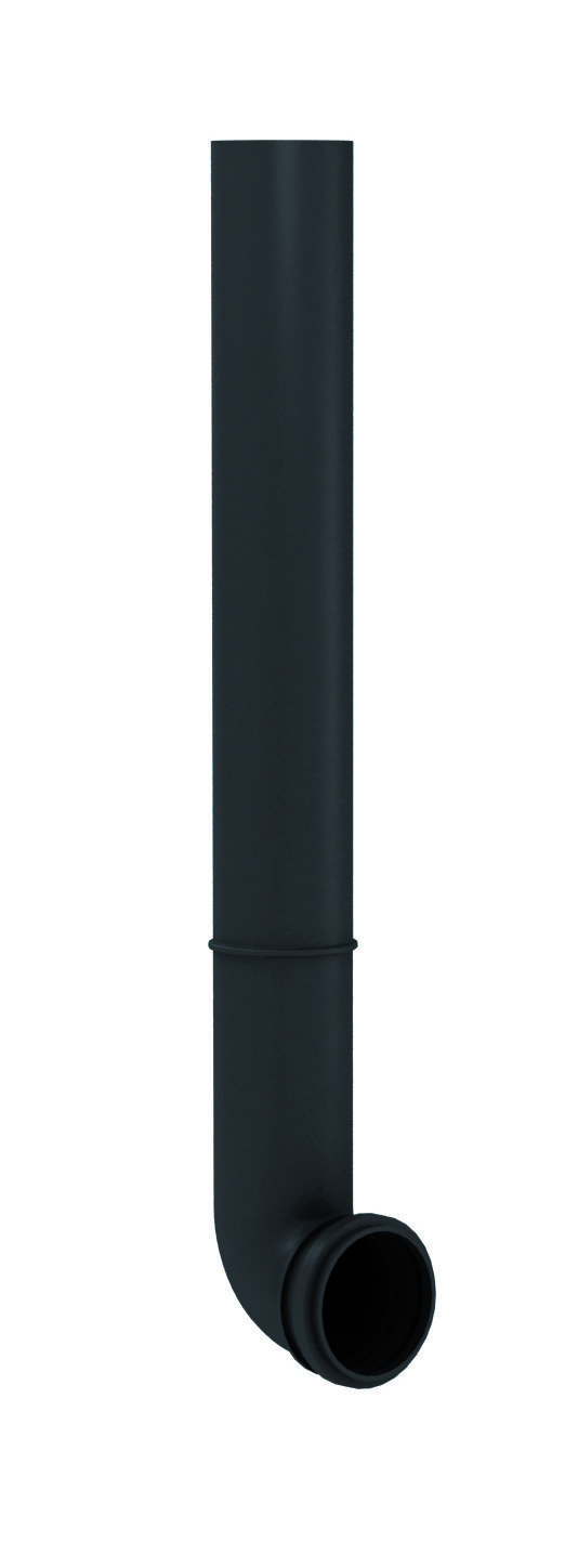 Ein vertikaler schwarzer Zylinder mit einem horizontalen Grat in der Mitte.