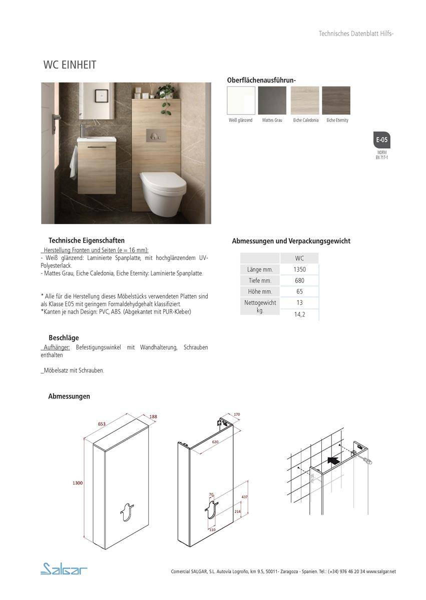 UNIT WC EICHE AFRIKA Spülkastenabdeckung