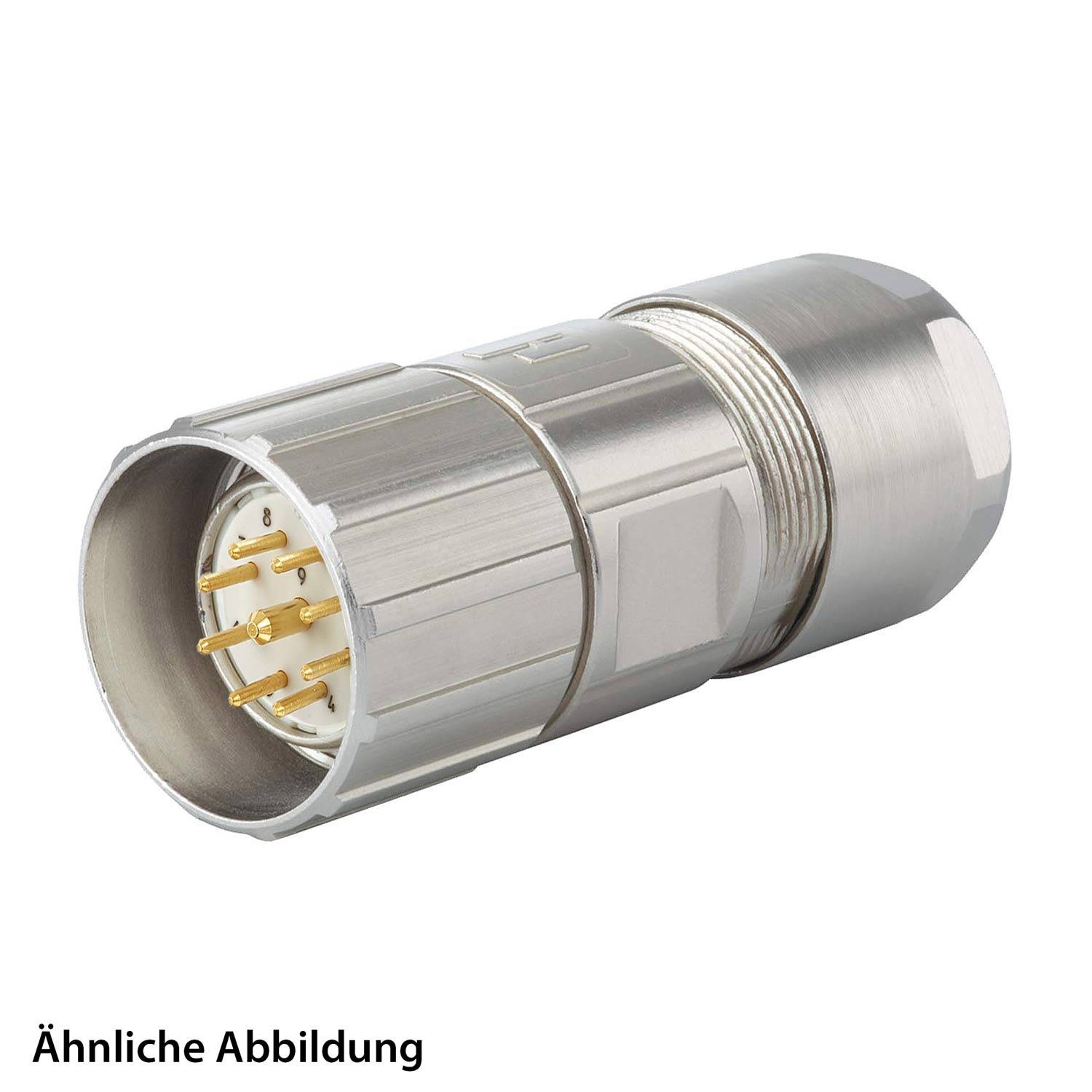 799911395K HUMMEL SET inkl. Kontakte M23 Signal Kabelsteckverbinder, Löteinsatz gerade Polzahl 9-pol. 1+8, Stift