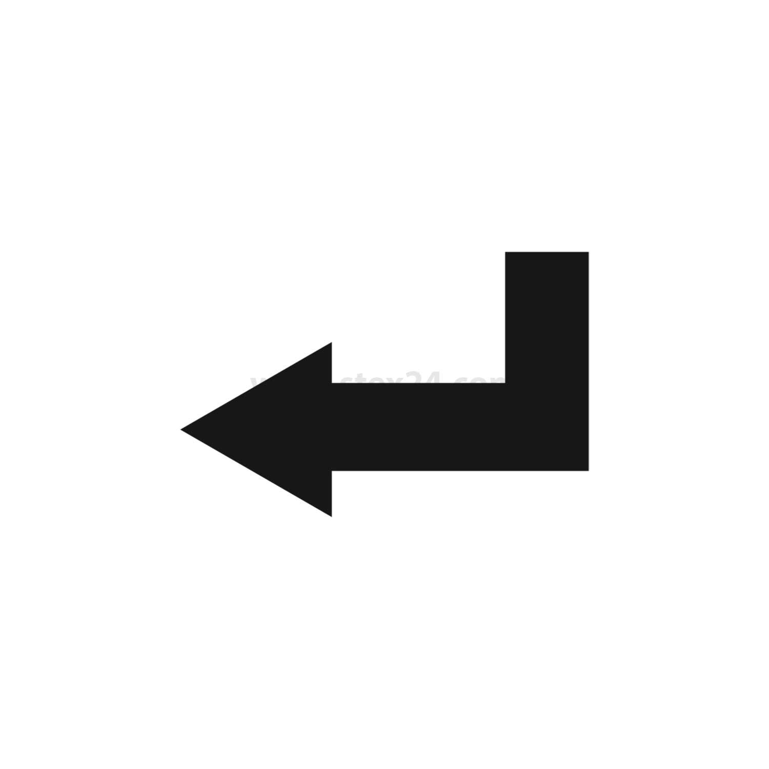 Linksabbieger-Pfeilsymbol.