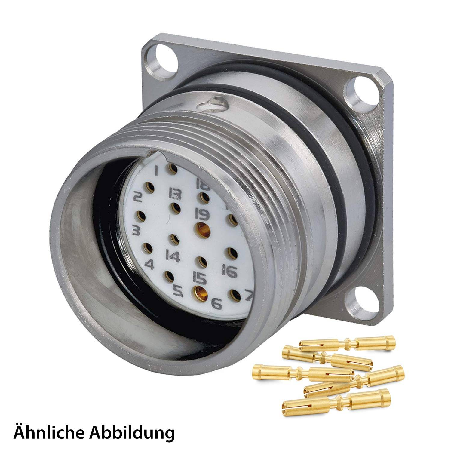 799916554K HUMMEL SET inkl. Kontakte M23 Signal Gerätesteckverbinder, Crimpeinsatz gerade Polzahl 6-pol., Buchse mit