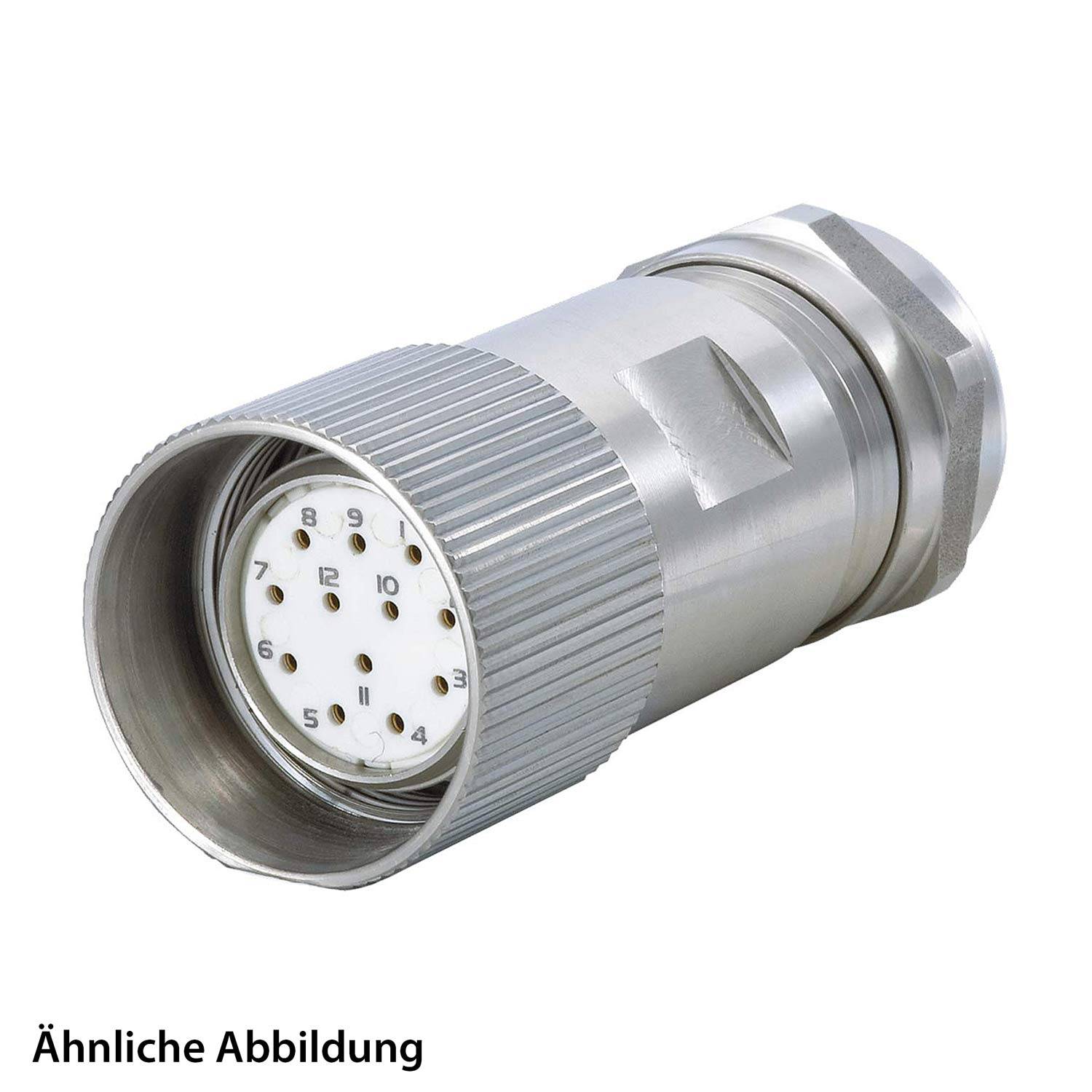 799919403K HUMMEL SET inkl. Kontakte M23 Signal INOX Kabelsteckverbinder, Löteinsatz gerade Polzahl 6-pol., Buchse