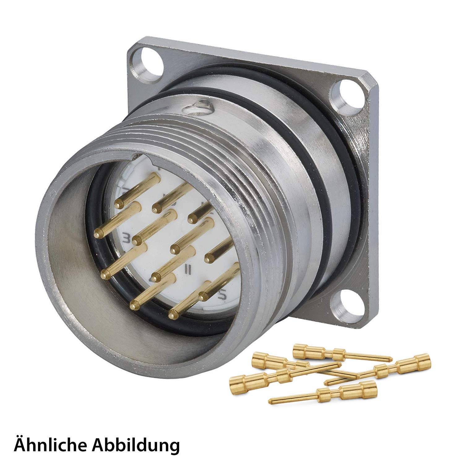 799917016K HUMMEL SET inkl. Kontakte M23 Signal Gerätesteckverbinder, Crimpeinsatz gerade Polzahl 12-pol., Stift mit