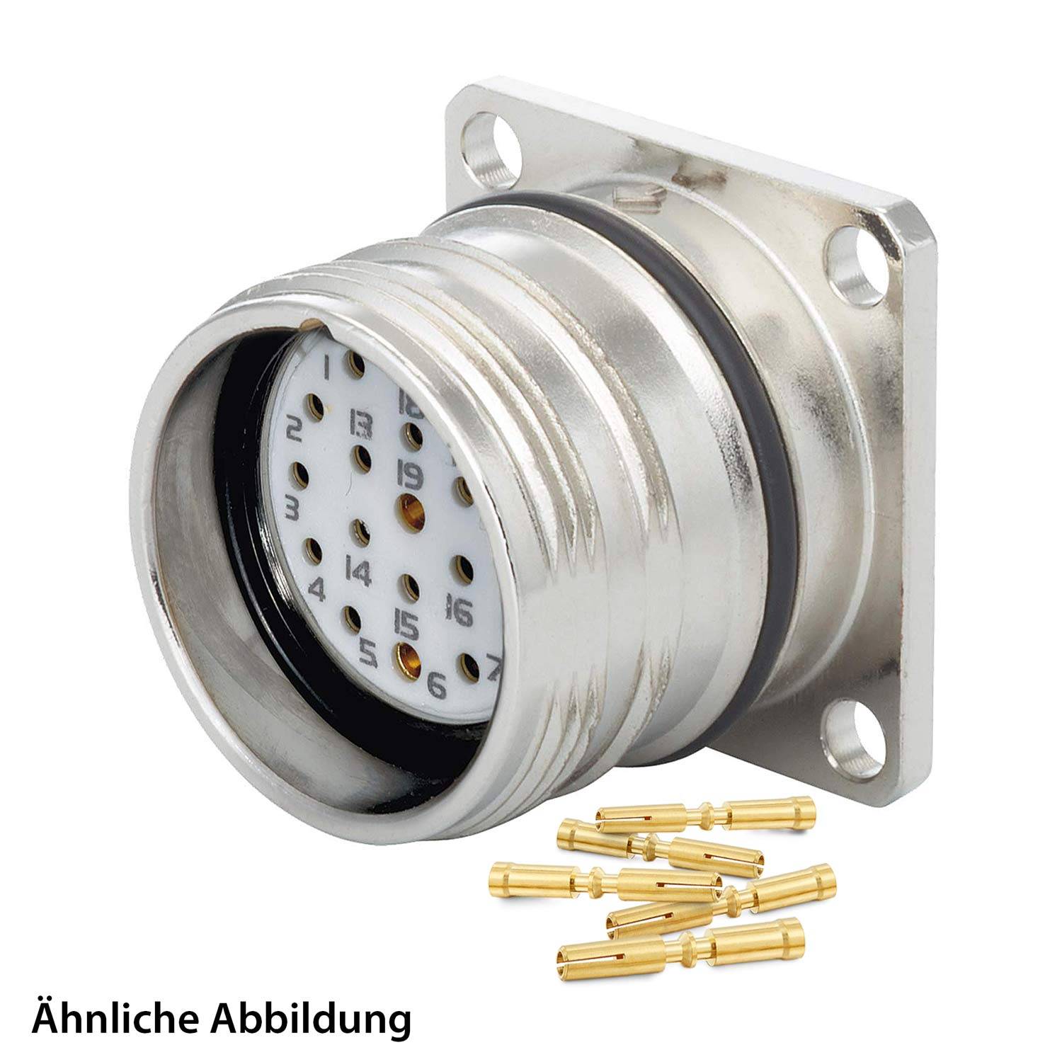 799913766K HUMMEL SET inkl. Kontakte M23 Signal Gerätesteckverbinder, Crimpeinsatz gerade Polzahl 7-pol., Buchse mit