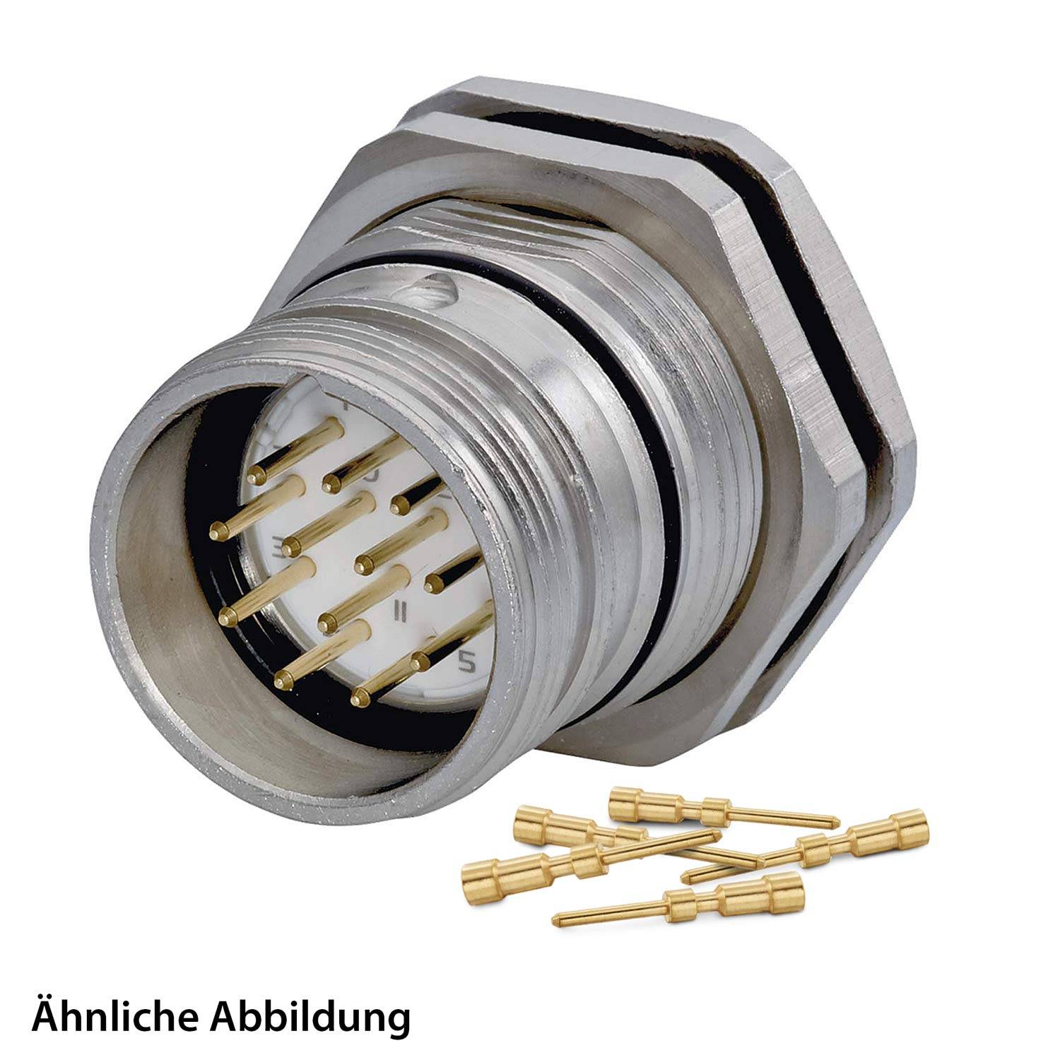 799917139K HUMMEL SET inkl. Kontakte M23 Signal Gerätesteckverbinder, Crimpeinsatz gerade Polzahl 9-pol. 1+8, Stift mit