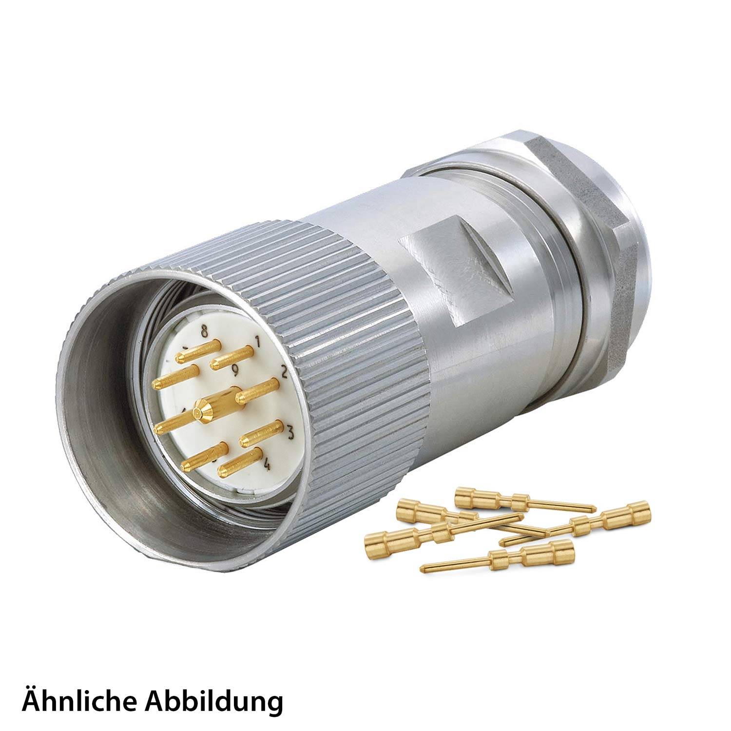 799919920K HUMMEL SET inkl. Kontakte M23 Signal INOX Kabelsteckverbinder EMV, Crimpein. gerade Polzahl 12-pol., Stift