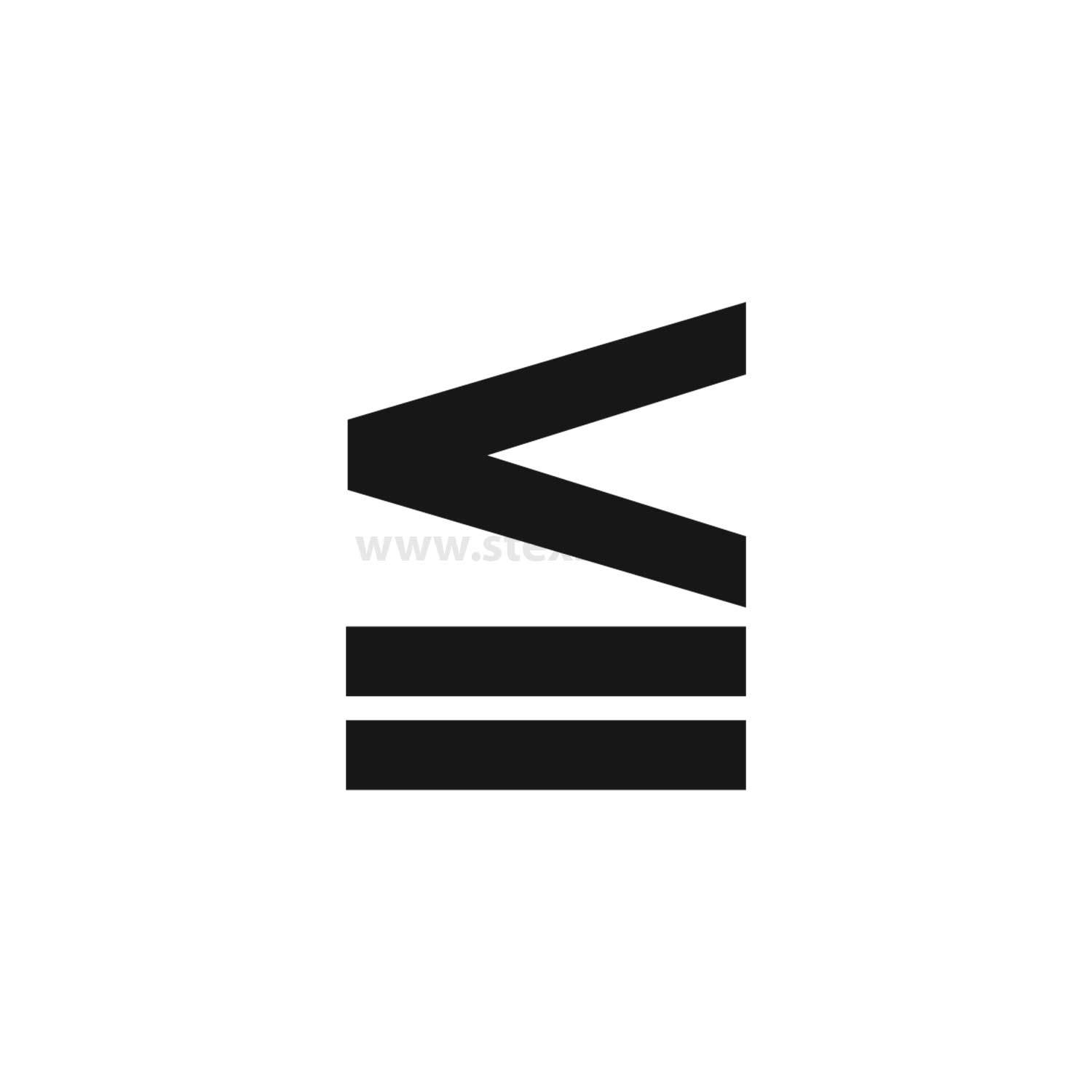 Symbol '3=|' auf weißem Hintergrund, mit einer gezackten oberen Linie über zwei horizontalen Linien.