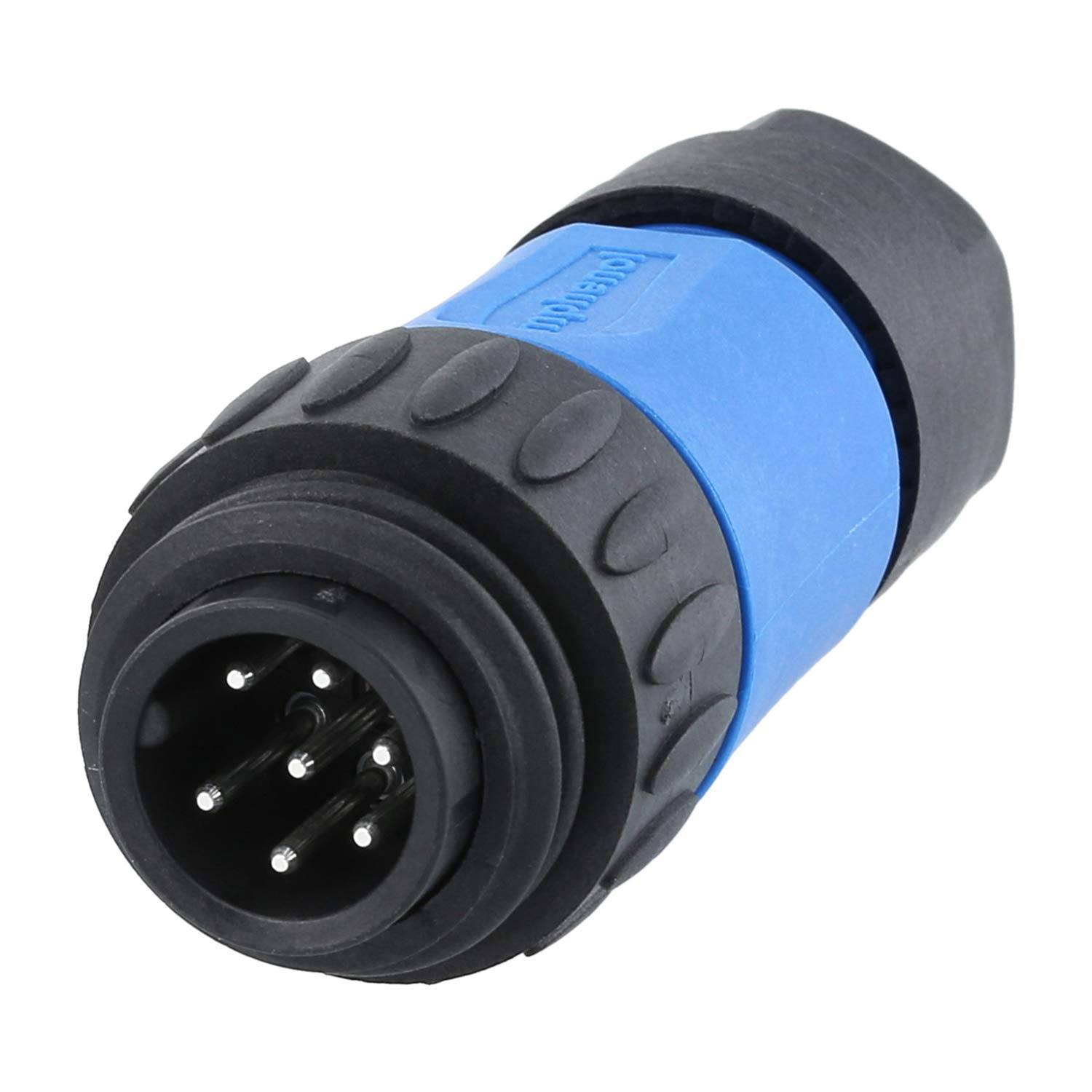 C01630H00610010 Amphenol RD24-KSG Kabelsteckverbinder gerade Stift Lötanschluss, Polzahl 6+PE Kabelabgang gerade,