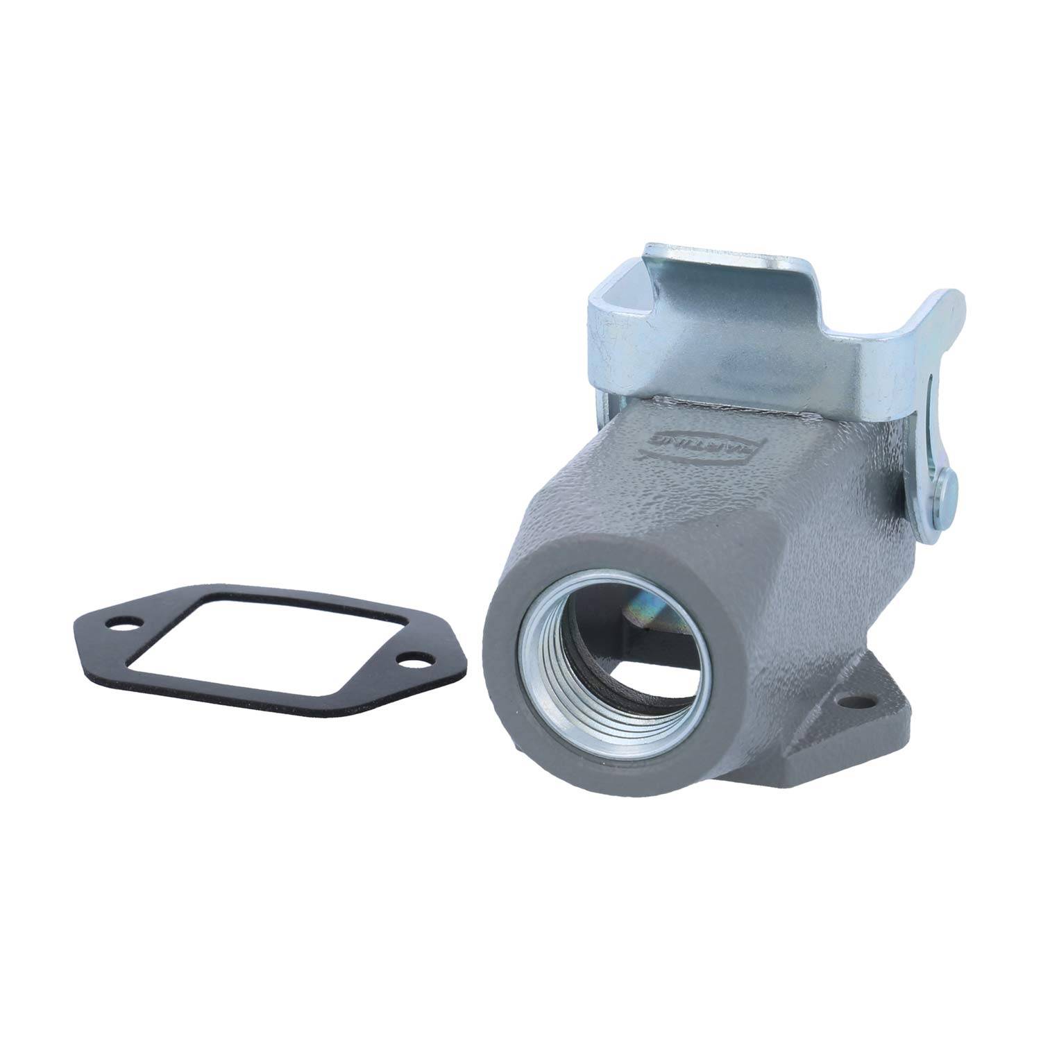 05200031260 HARTING Han 3A Sockelgehäuse mit offenem Boden, 1xM16 gerader Kabelabgang, mit 1 Bügel Verschraubung M16