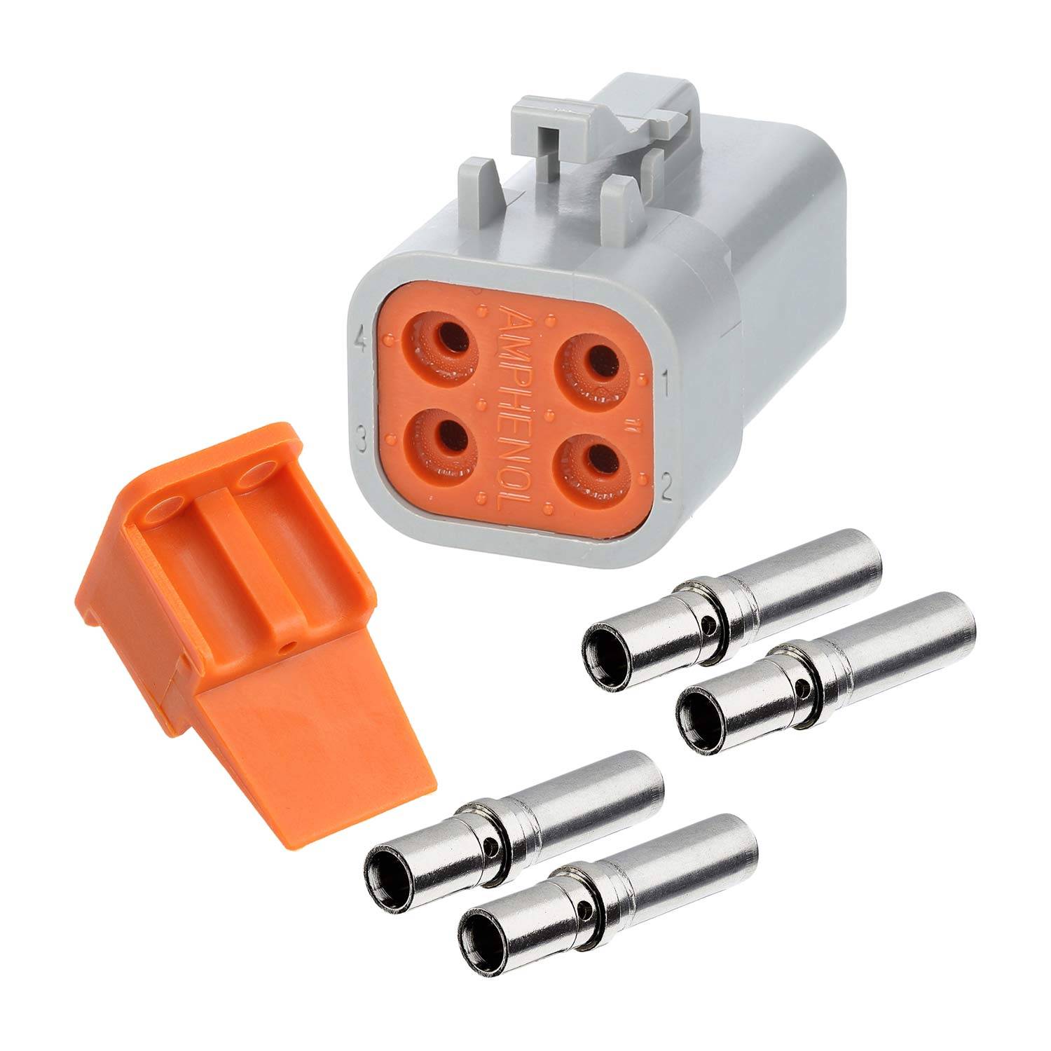 ATP06-4S-KIT01 Amphenol AS-4SF 114 SET-Kabeldose ATP-Serie Buchse, 4-polig, Crimpanschluss Isolationsdurchmesser 3,4mm