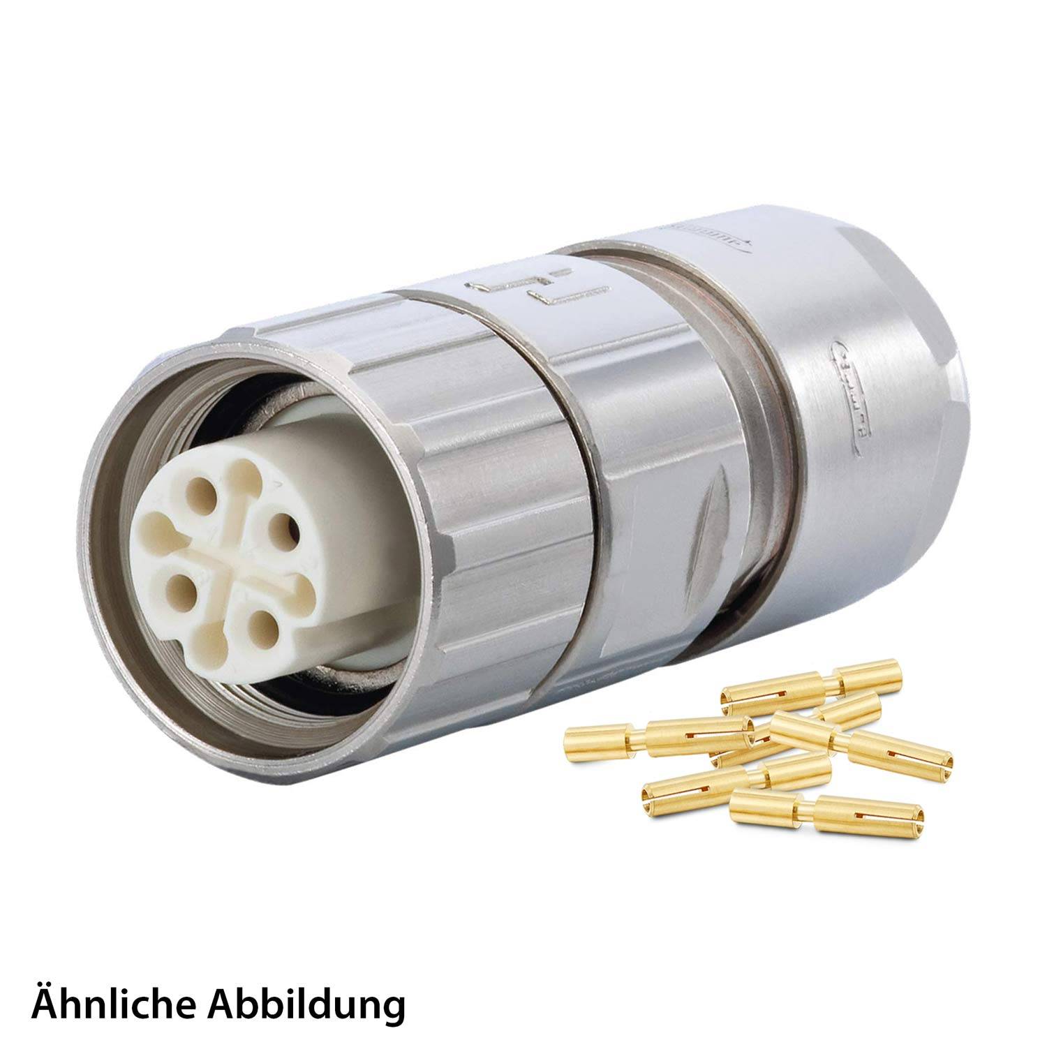 799910262K HUMMEL SET inkl. Kontakte M16 Kabelsteckverbinder, Crimpeinsatz gerade Polzahl 3+4+PE, Buchse Kabelabgang