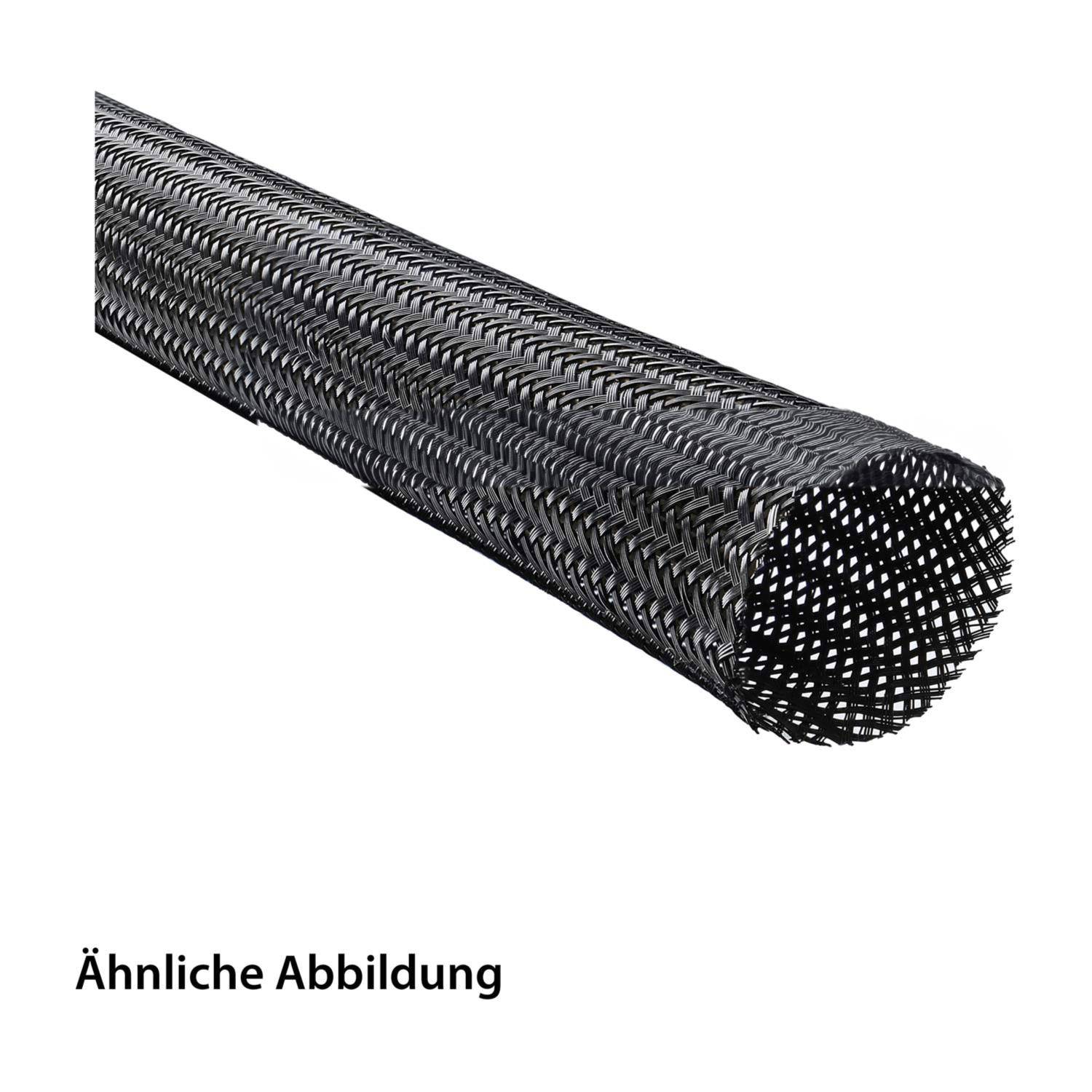 10239602050 FLEXA HG-PET022 schwarz Hohlgeflechtschlauch PET-Monofile - Einsatzbereich 23,0mm - 50,0mm