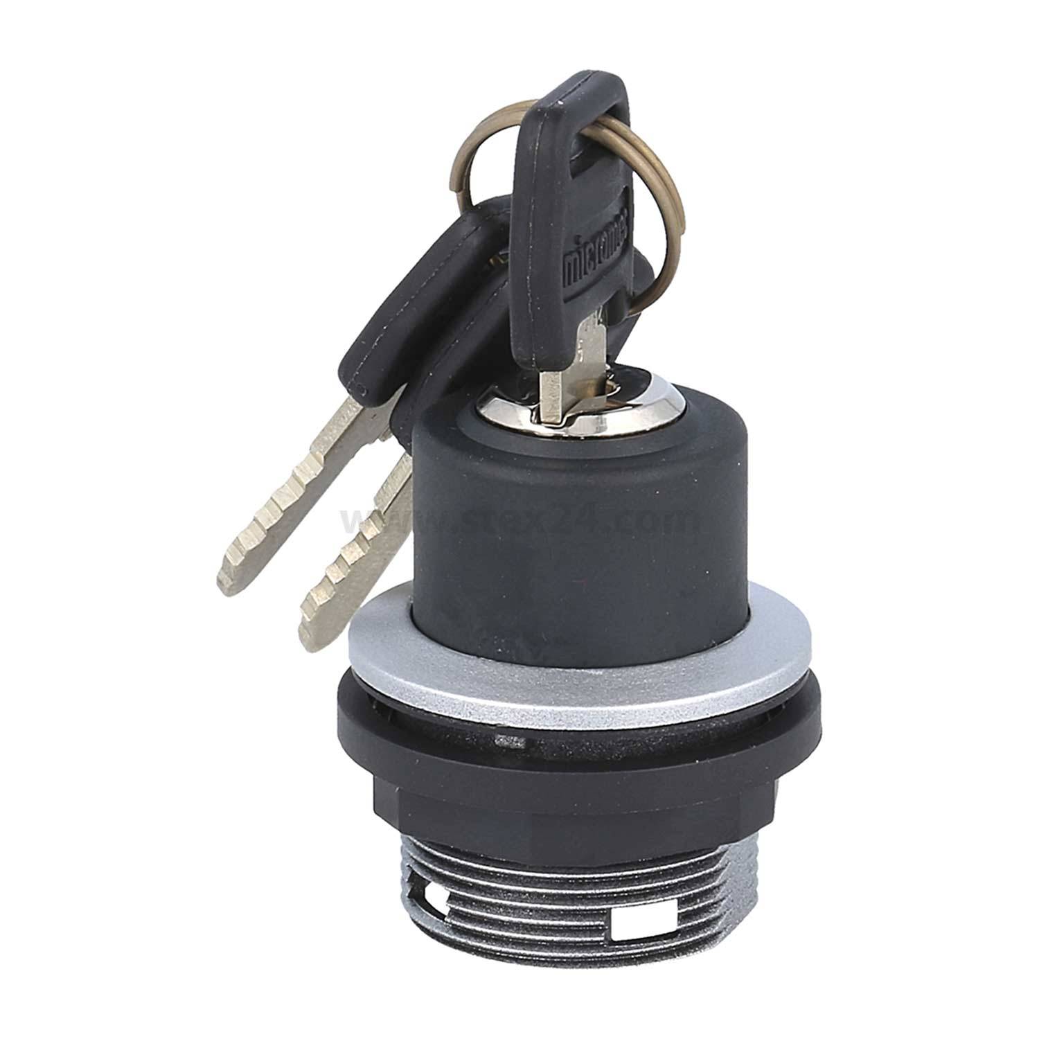 SSSA31 Georg Schlegel Schlüsseltaste rastend verschiedenschließend, rund, SHORTRON Zwischenbau Beleuchtbar: Nein