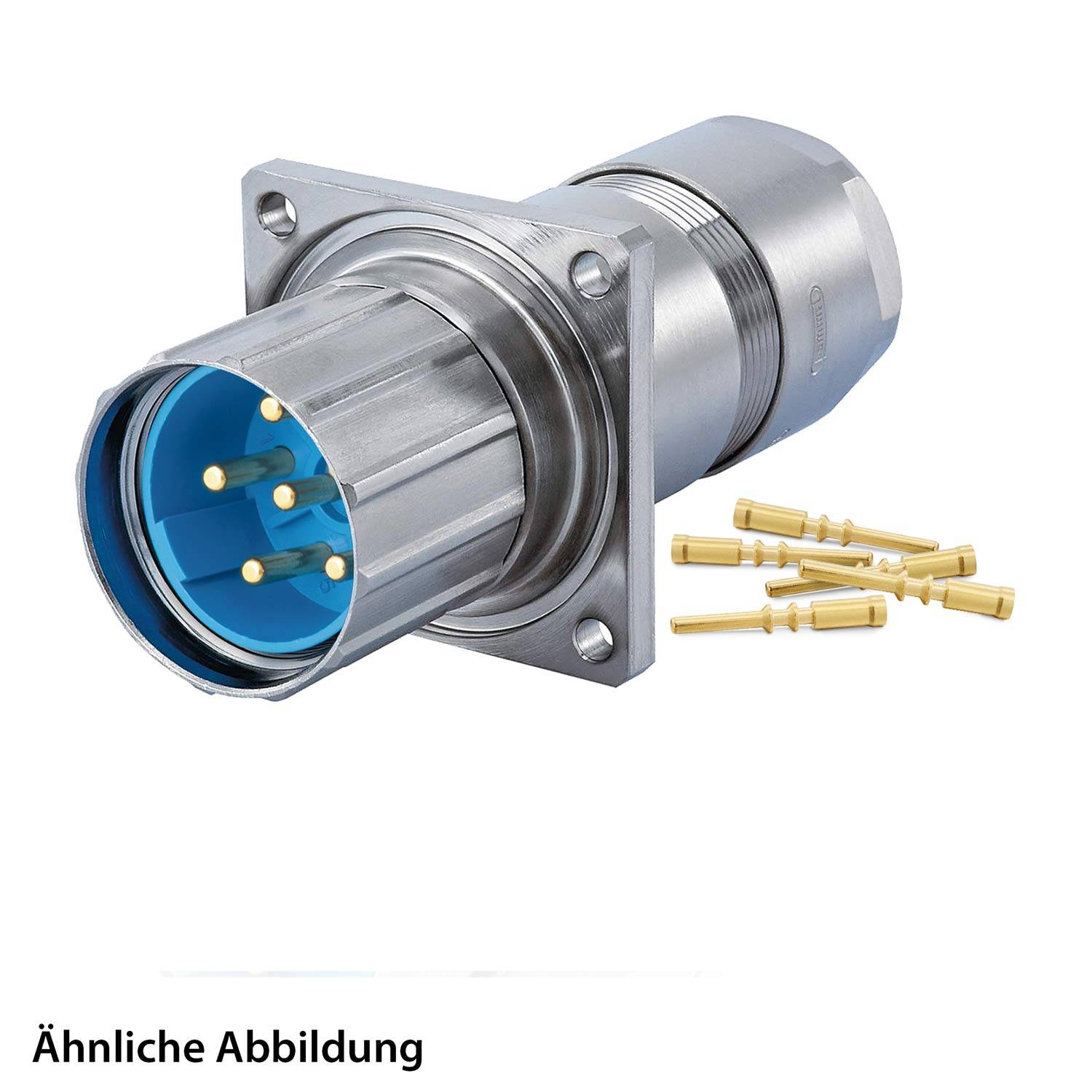 799918300K HUMMEL SET inkl. Kontakte M23 Leistung Wanddurchführung, Crimpeinsatz gerade Polzahl 3+5+PE, Stift Vorder-