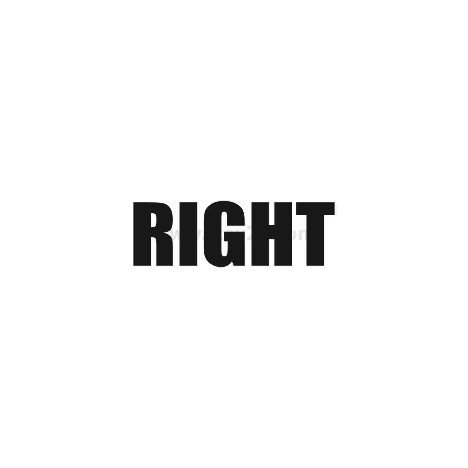 Das Bild zeigt das Wort 'RECHT' in fetten, schwarzen Großbuchstaben, zentriert auf einem schlichten weißen Hintergrund.