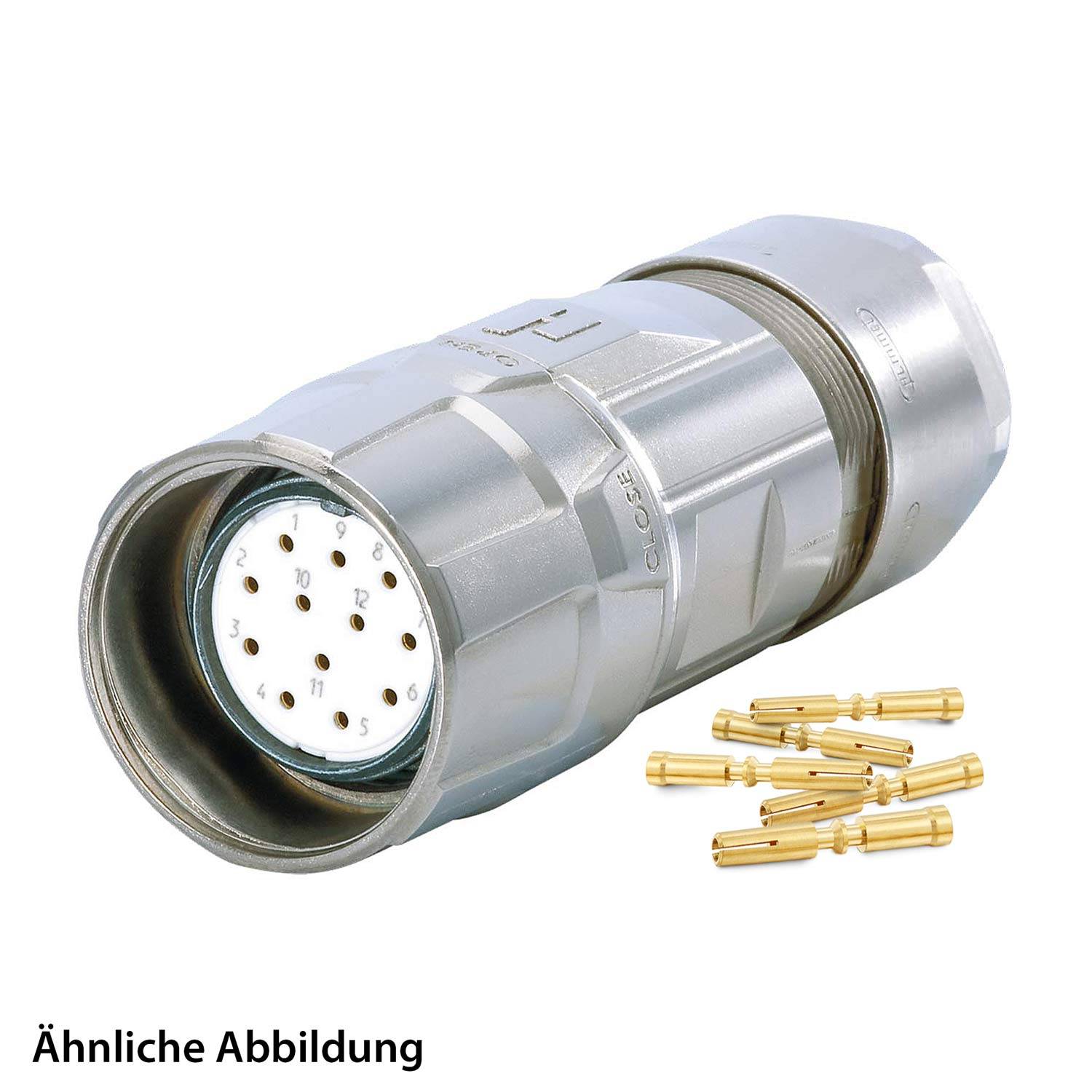 799911704K HUMMEL SET inkl. Kontakte M23 Signal Kabelsteckverbinder, Crimpeinsatz gerade Polzahl 6-pol., Buchse