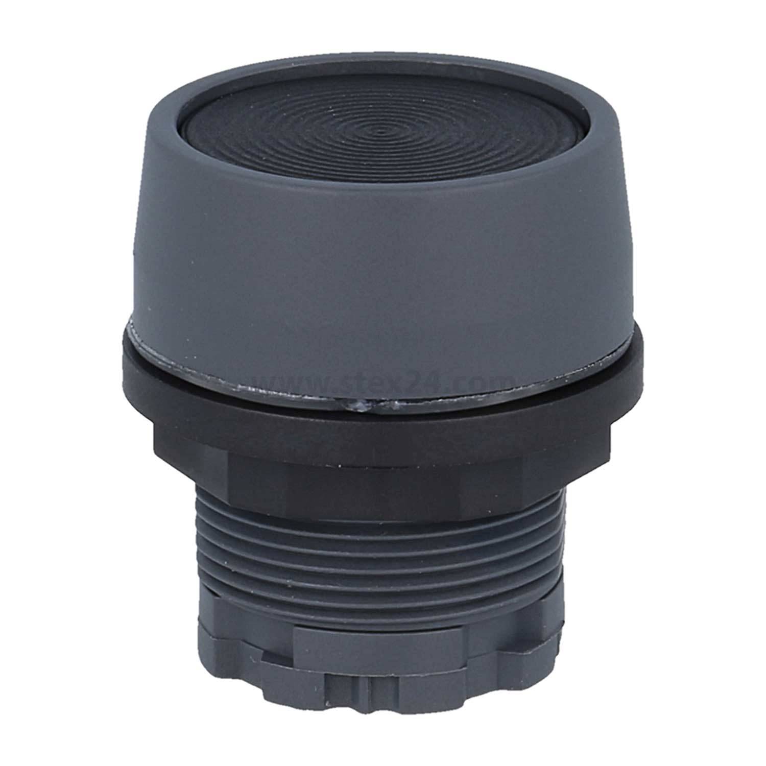 Grauer zylindrischer Lautsprecher mit einem kreisförmigen schwarzen Gitter an der Oberseite, versehen mit einem detaillierten strukturierten Muster. Verwendet zur Schallverstärkung.