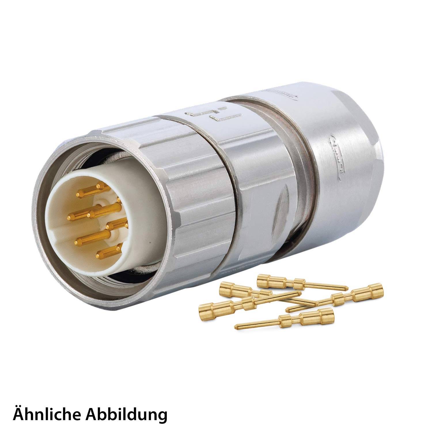 799910207K HUMMEL SET inkl. Kontakte M16 Kabelsteckverbinder, Crimpeinsatz gerade Polzahl 3+4+PE, Stift Kabelabgang