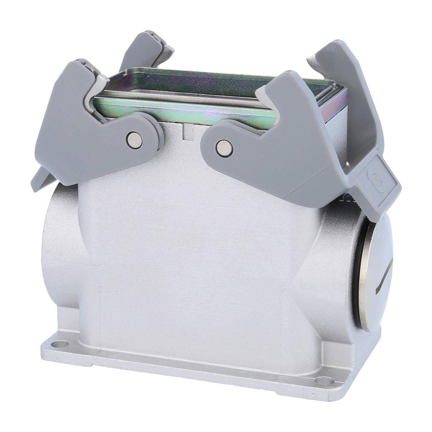 05628100270 HARTING Han 10B EMV Sockelgehäuse hoch, 1xM32 seitlicher Kabelabgang, mit 2 Querbügeln EMV-Verschraubung