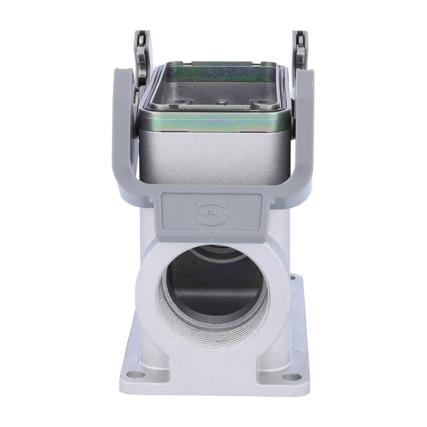 05628100270 HARTING Han 10B EMV Sockelgehäuse hoch, 1xM32 seitlicher Kabelabgang, mit 2 Querbügeln EMV-Verschraubung