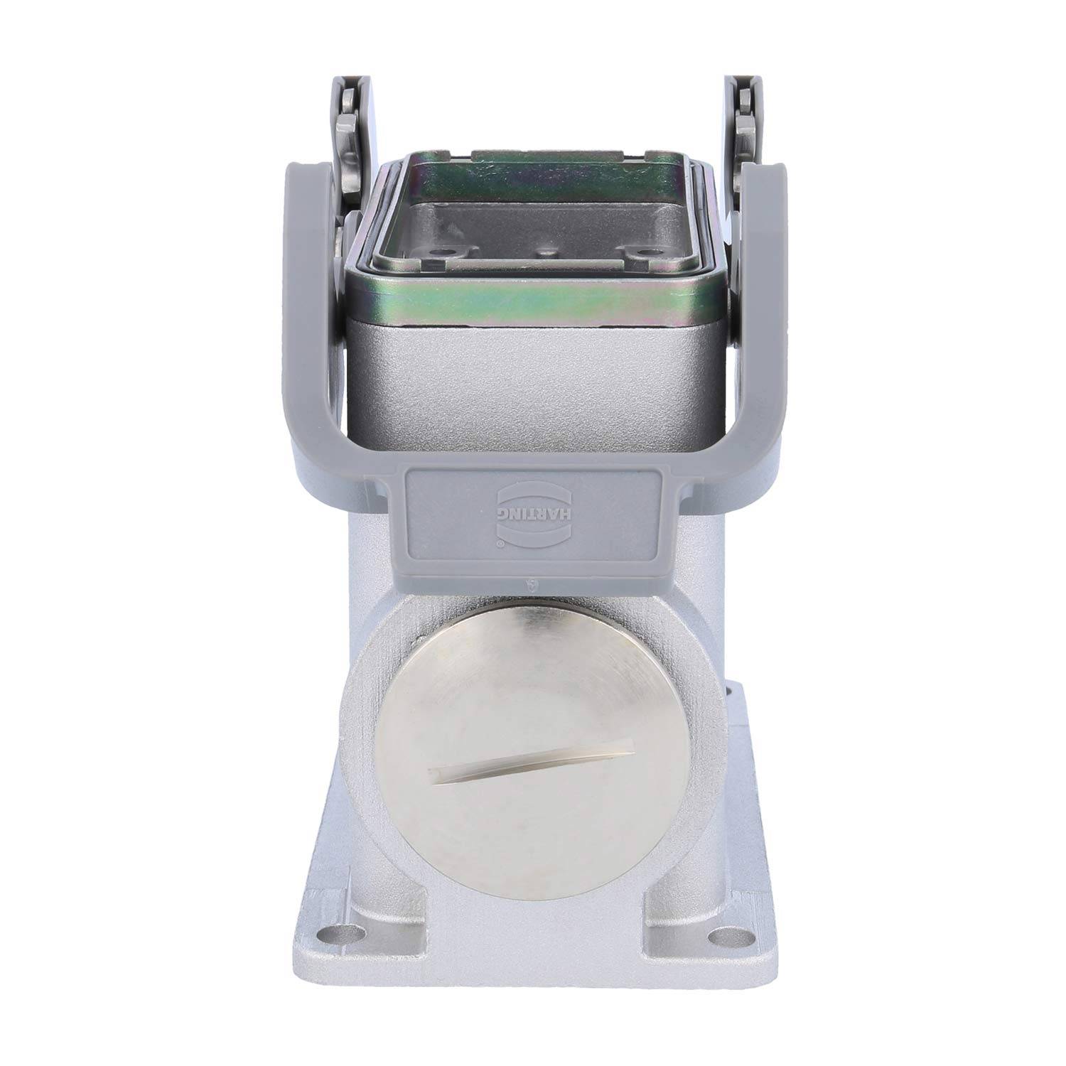 05628100270 HARTING Han 10B EMV Sockelgehäuse hoch, 1xM32 seitlicher Kabelabgang, mit 2 Querbügeln EMV-Verschraubung