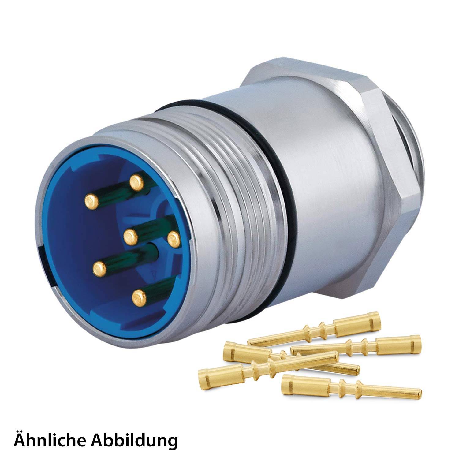 799918826K HUMMEL SET inkl. Kontakte M23 Leistung Gerätesteckverbinder, Crimpeinsatz gerade Polzahl 10-pol., Stift