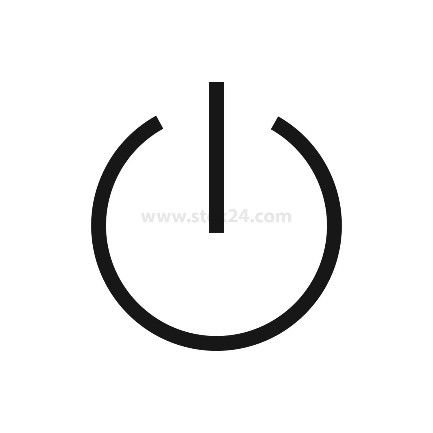 BSOKLL1155 Georg Schlegel Bezeichnungsschild Grafik-Symbol Vorbereiten/Ein-Ausschalten weiß - 1Stück