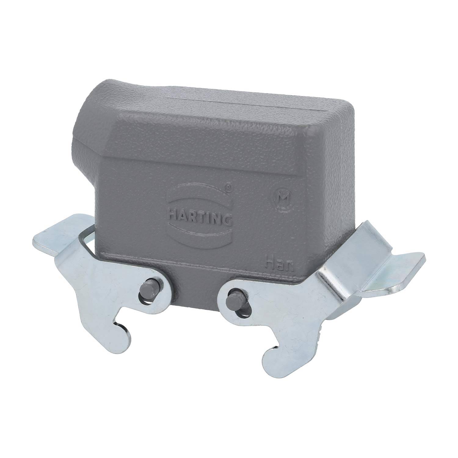 04300101562 HARTING Han 10B Tüllengehäuse niedrig, 1xM20 seitlicher Kabelabgang, mit 2 Querbügeln Verschraubung M20