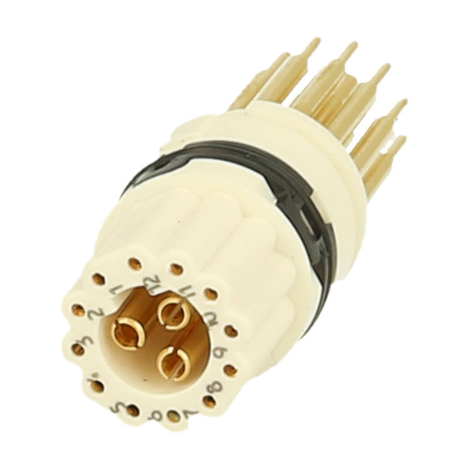 7001985118 HUMMEL M16 Einlöt-Kontakteinsatz Buchse Einlötanschluss, Polzahl 15-polig, 3+12 60V Steuerkontakt 24V,