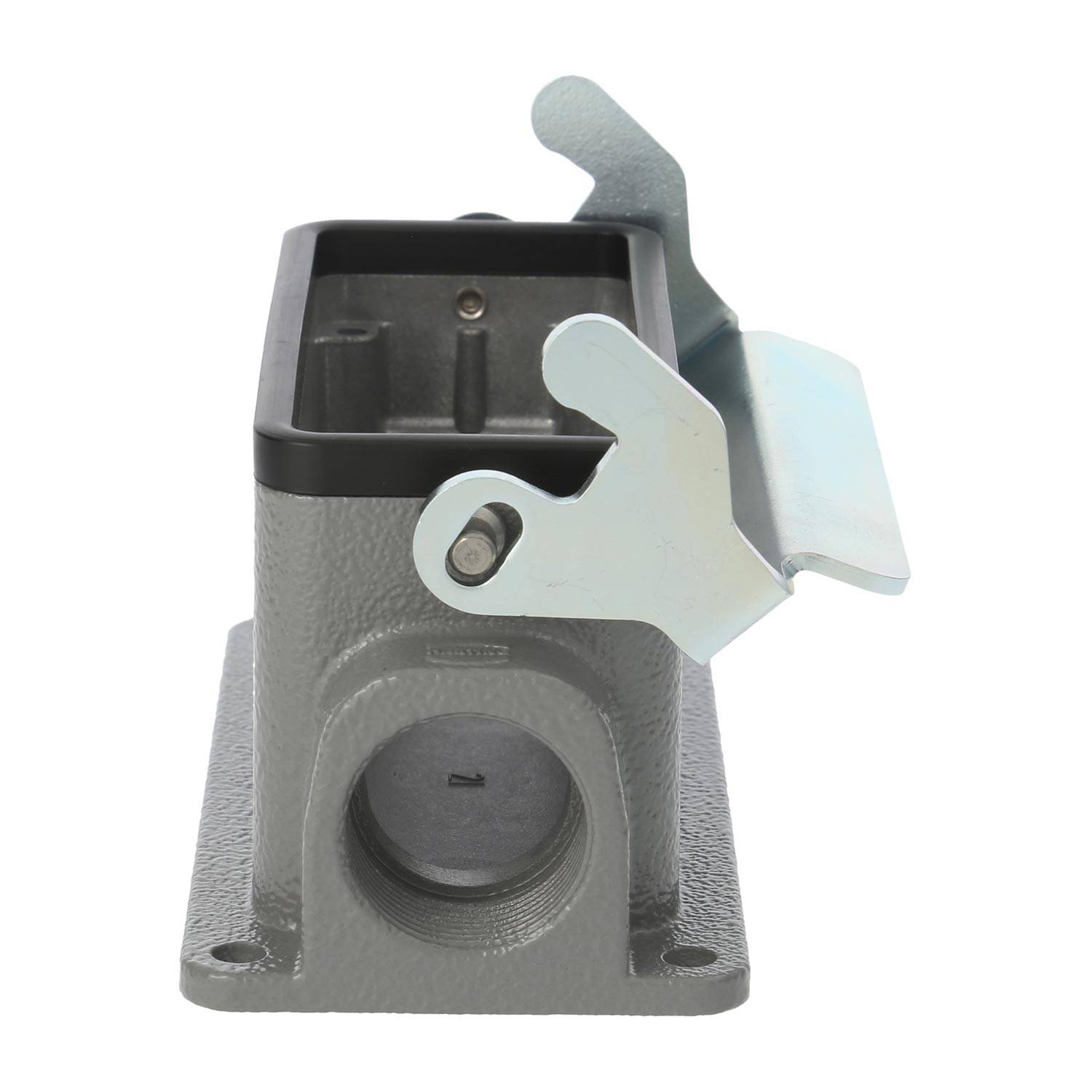 04300161290 HARTING Han 16B Sockelgehäuse niedrig, 2xPG21 seitlicher Kabelabgang, mit 1 Längsbügel Verschraubung PG21