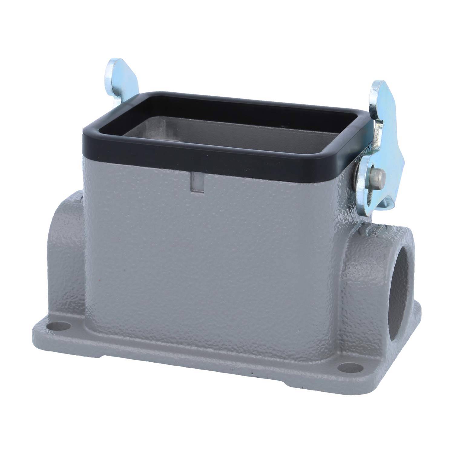 04300061251 HARTING Han 6B Sockelgehäuse niedrig, 1xPG16 seitlicher Kabelabgang, mit 1 Längsbügel Verschraubung PG16