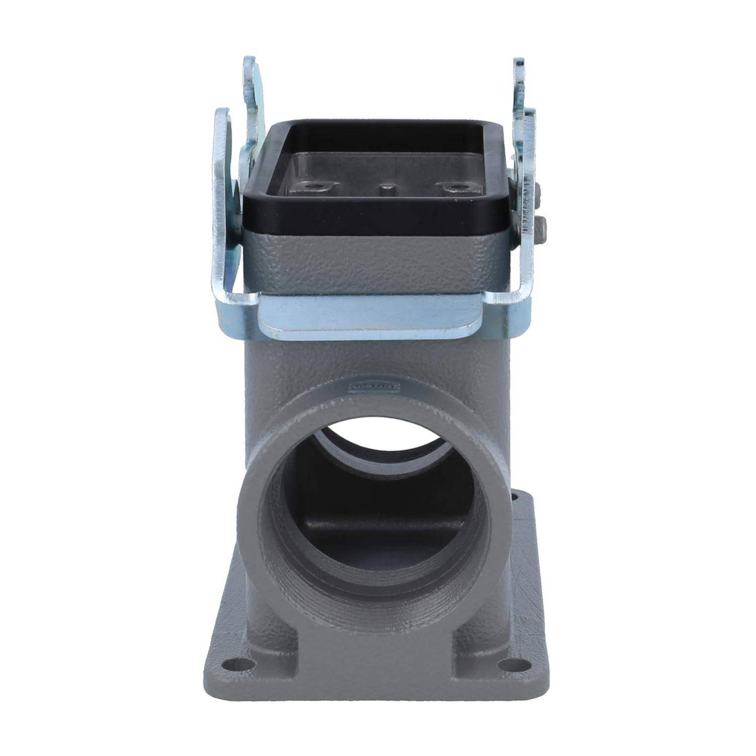 04301100273 HARTING Han 10B Sockelgehäuse hoch, 2xPG29 seitlicher Kabelabgang, mit 2 Querbügeln Verschraubung PG29