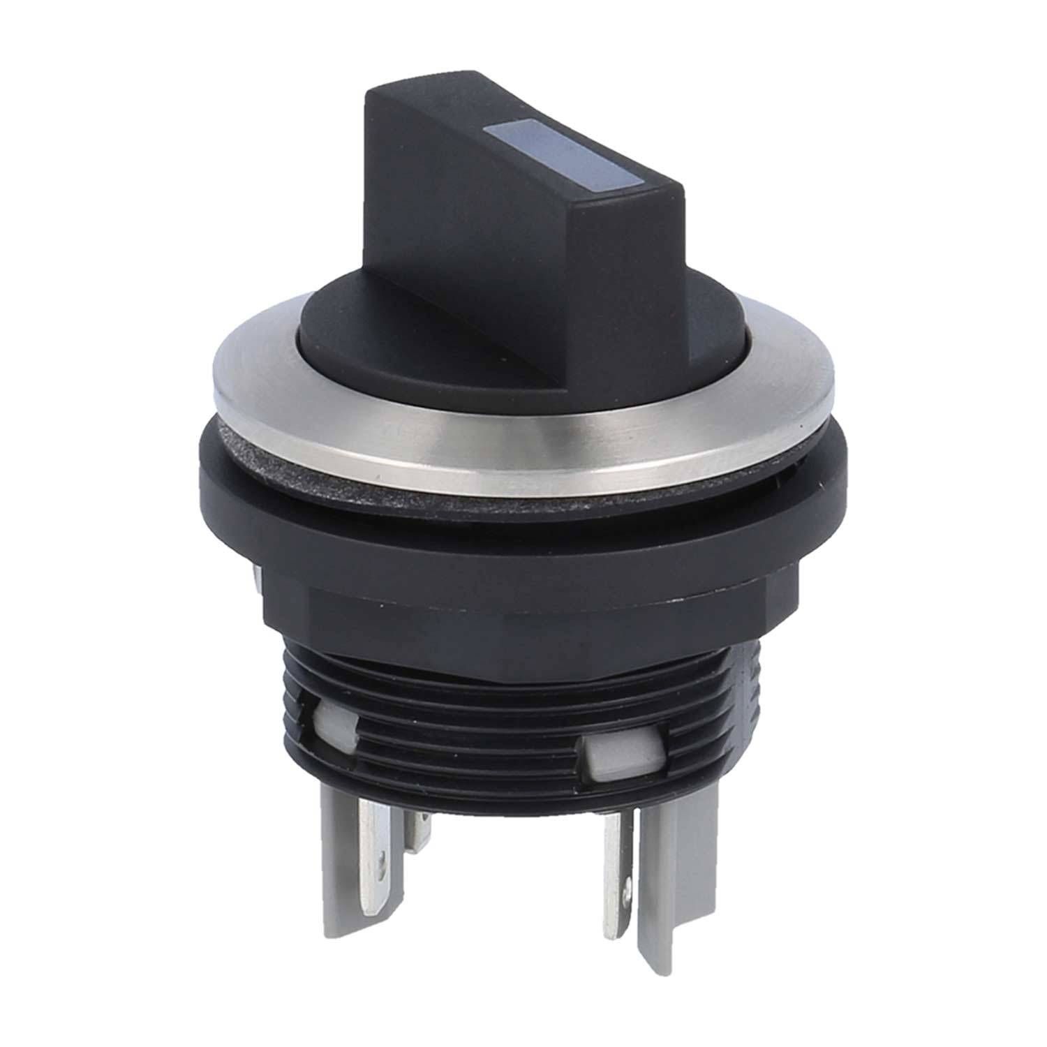 SVASTAOI Georg Schlegel Wahlschalter tastend, 1Ö + 1S rund, SHORTRON Flachstecker 2,8mm x 0,8mm - 1Stück