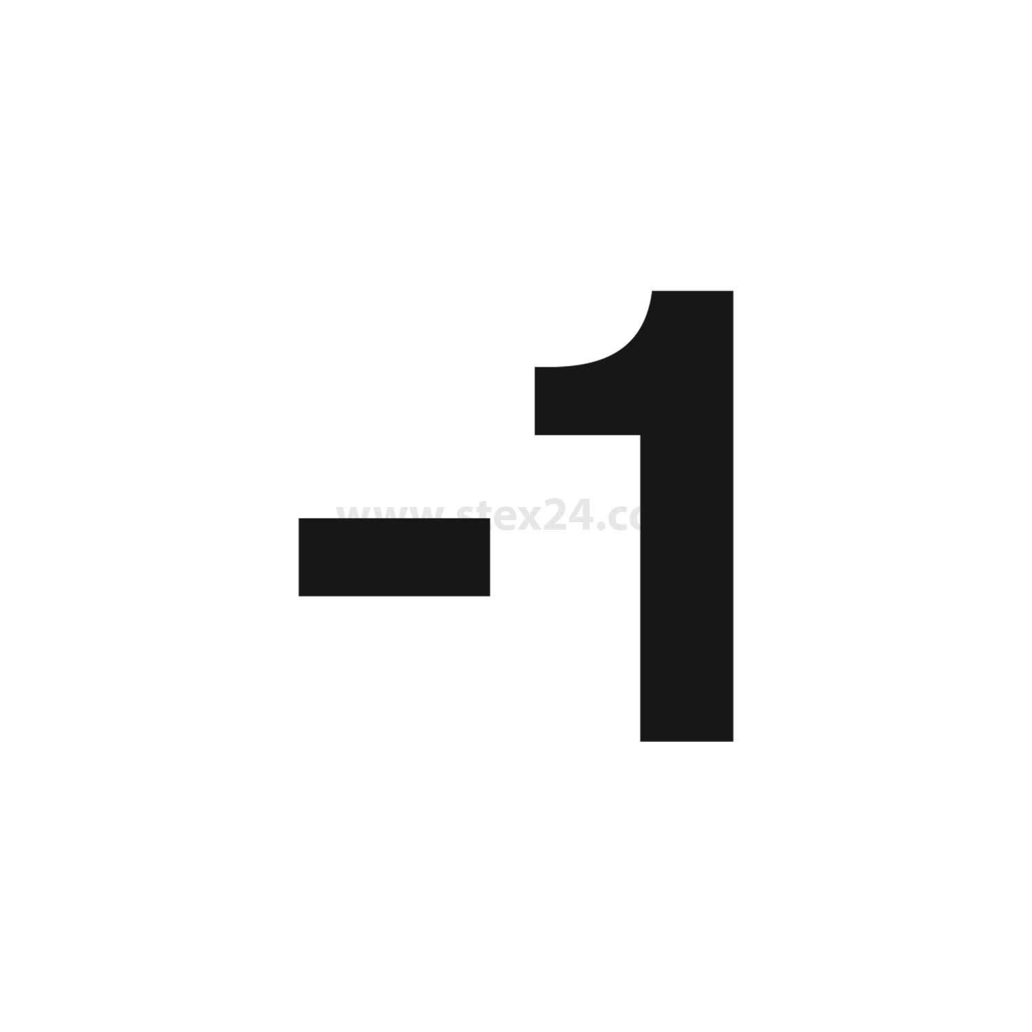 -1' wird in fetter schwarzer Schrift auf weißem Hintergrund angezeigt.