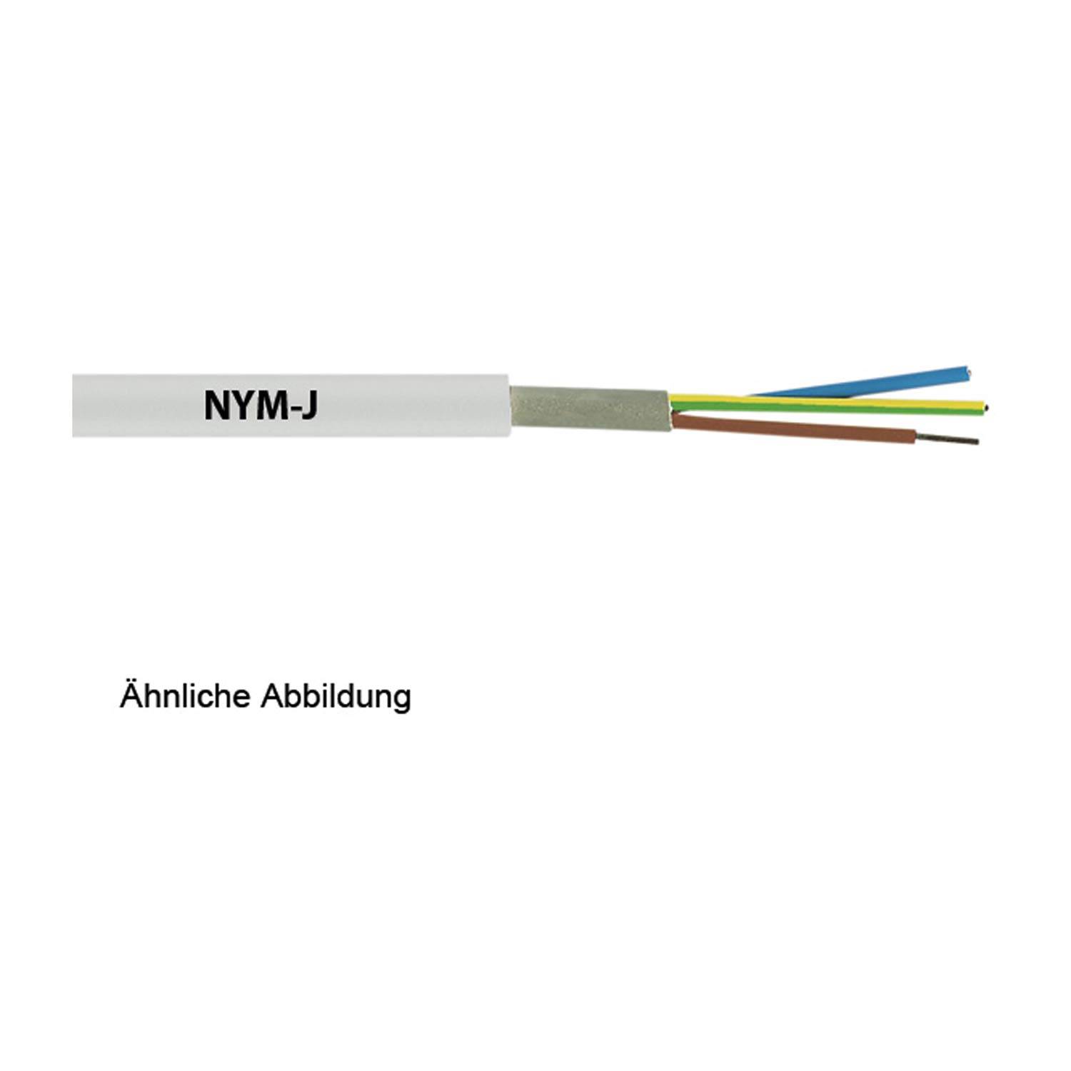 39056 HELU KABEL NYM-J 3G1,5mm² Mantelleitung AD 9,1mm Nennspannung Uo/U 300V/500V - 1Meter
