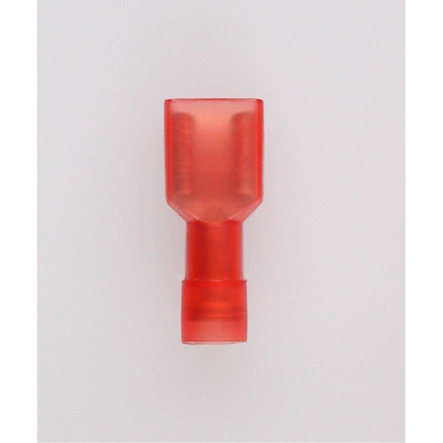 Ein roter isolierter elektrischer Verbinder mit einer zylindrischen Basis und einem breiteren, flachen Oberteil, der zum sicheren Verbinden von Drähten verwendet wird.