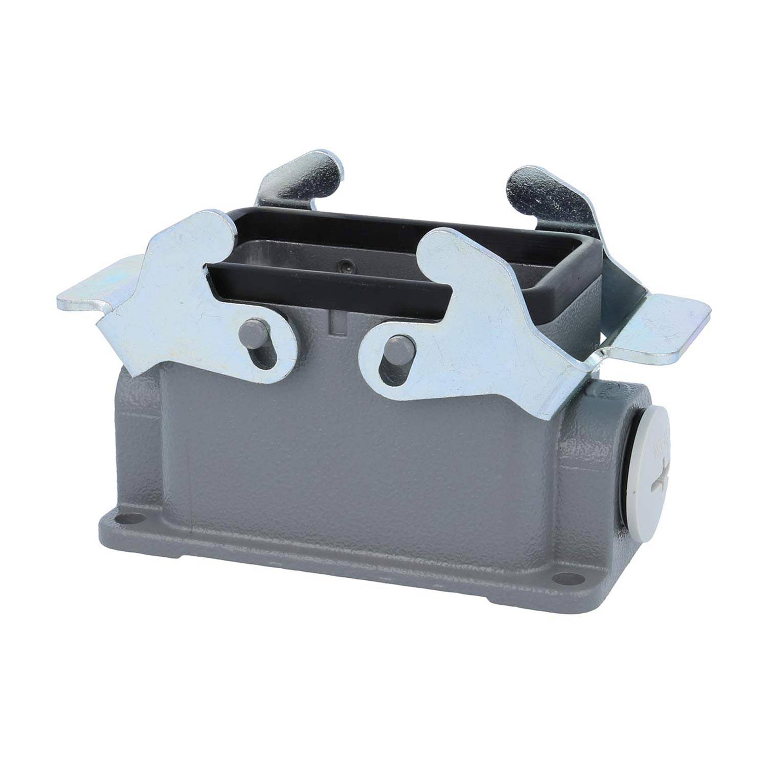 04301101263 HARTING Han 10B Sockelgehäuse niedrig, 1xM20 seitlicher Kabelabgang, mit 2 Querbügeln Verschraubung M20