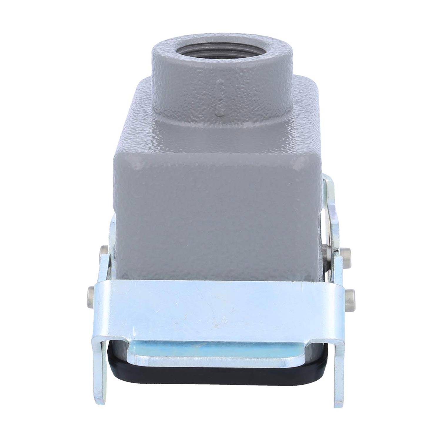 04301101761 HARTING Han 10B Kupplungsgehäuse niedrig, 1xM20 gerader Kabelabgang, mit 2 Querbügeln Verschraubung M20