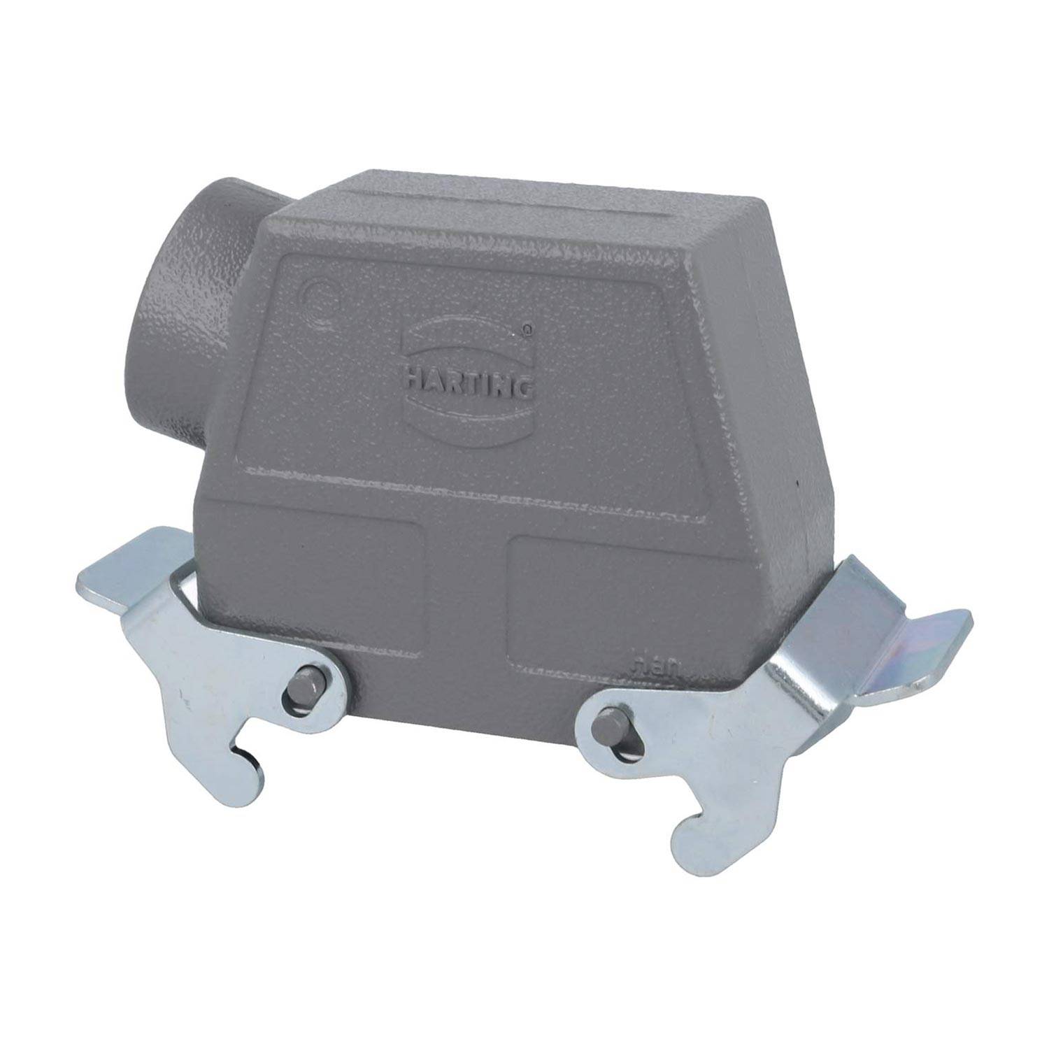 04301160530 HARTING Han 16B Tüllengehäuse hoch, 1xPG21 seitlicher Kabelabgang, mit 2 Querbügeln Verschraubung PG21