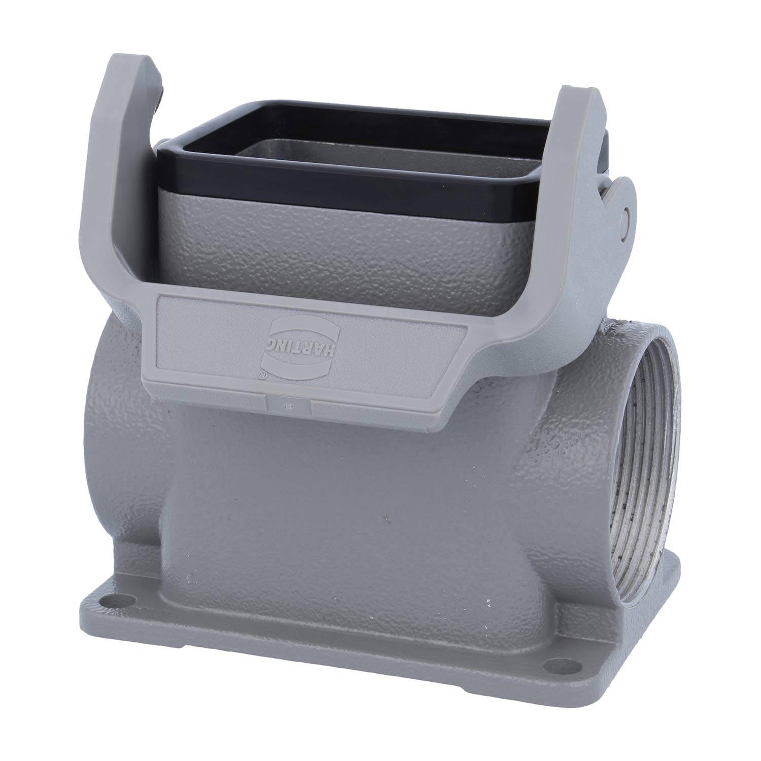 05300060267 HARTING Han 6B Sockelgehäuse hoch, 2xM40 seitlicher Kabelabgang, mit 1 Längsbügel Verschraubung M40