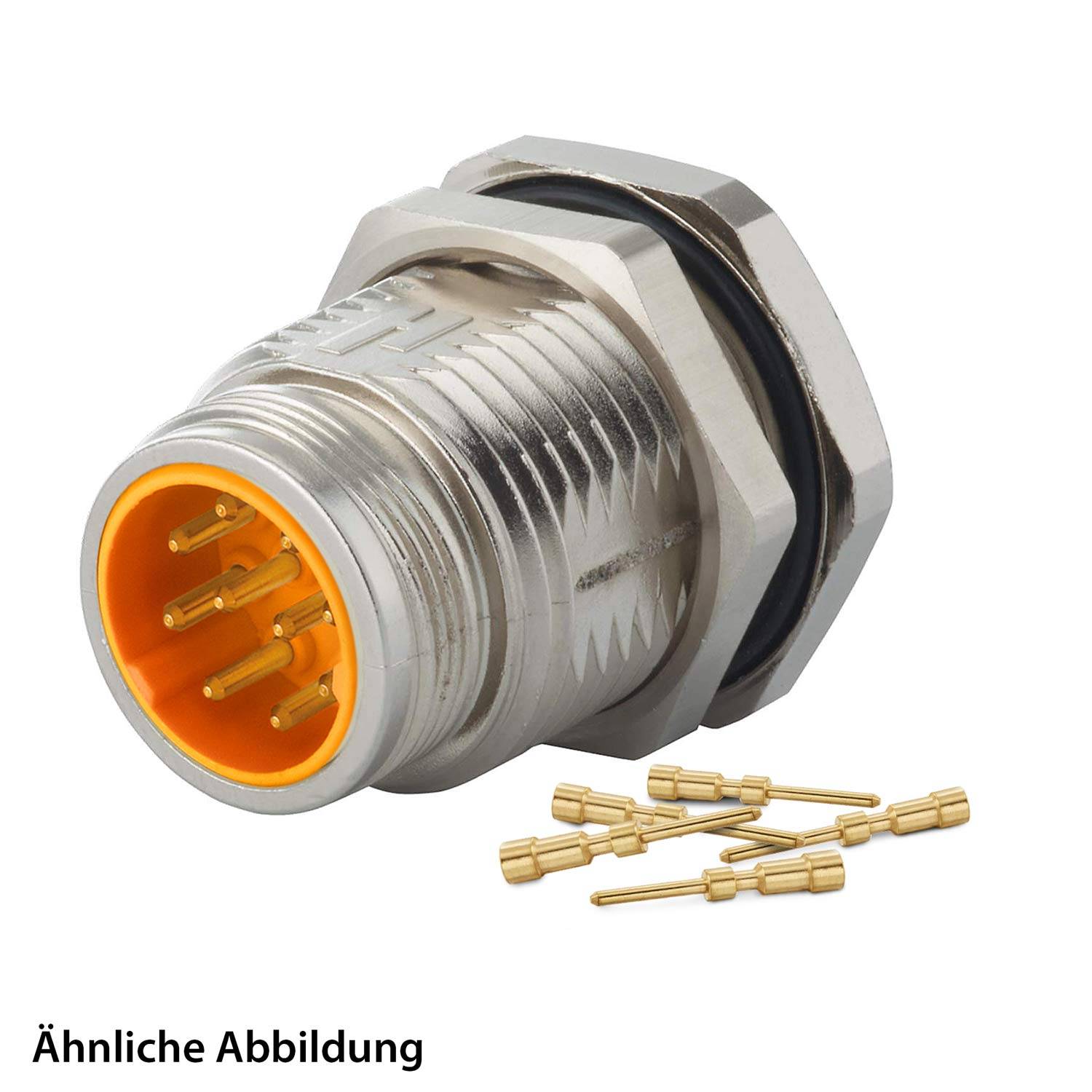 799910984K HUMMEL SET inkl. Kontakte M16 Gerätesteckverbinder, Crimpeinsatz gerade Polzahl 3+4+PE, Stift mit