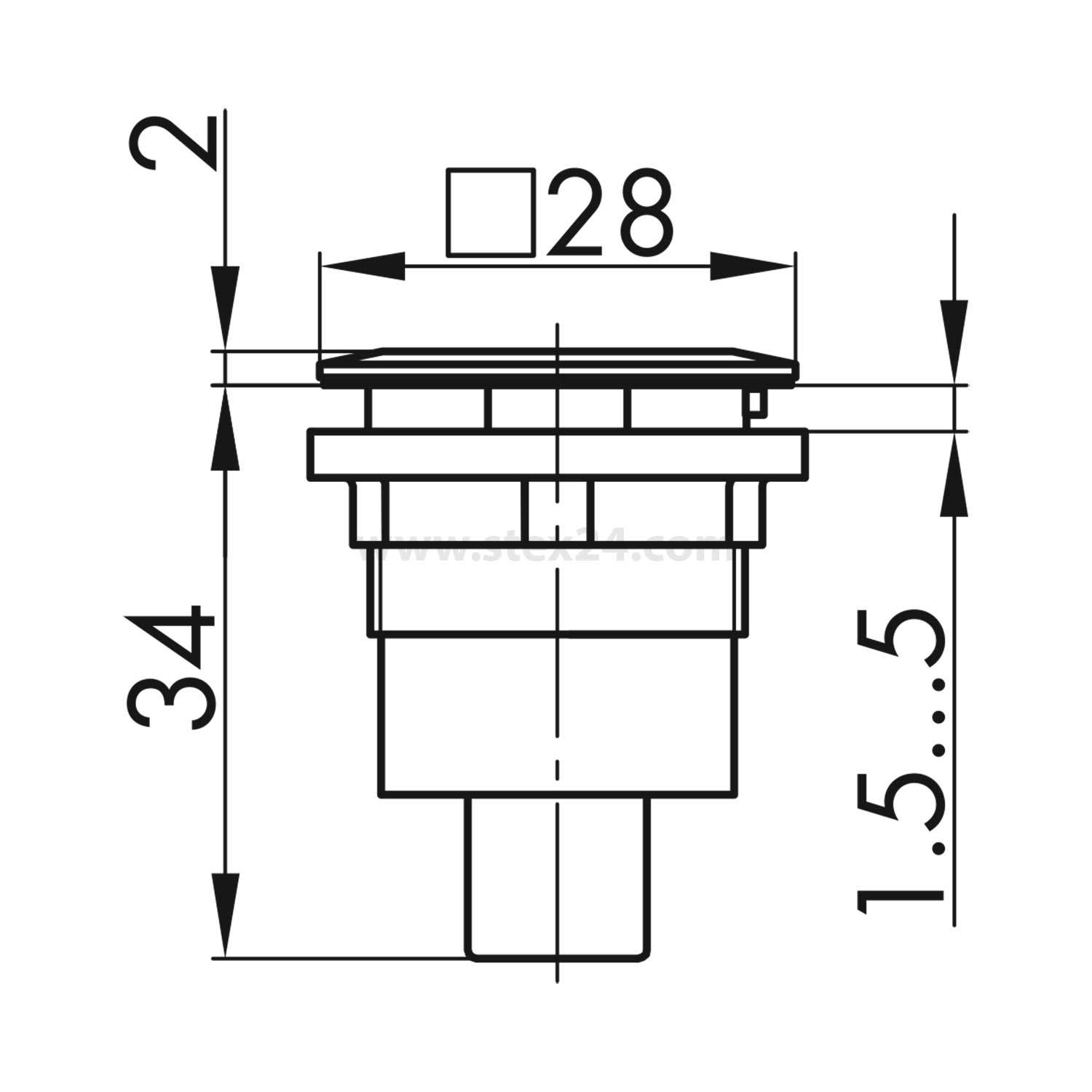 RQJ_USB_BB Georg Schlegel USB-Buchse B/B, twin abgerundetes Quadrat, RONTRON-Q-JUWEL Koppler Buchse / BuchseBauform