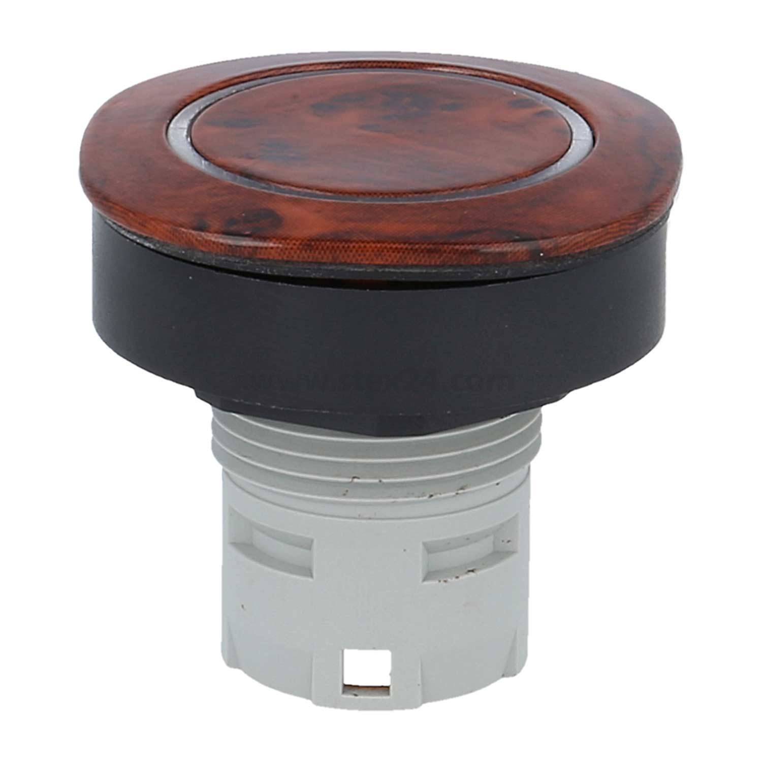 RQJTLRE01 Georg Schlegel Drucktaste mit Ringbeleuchtung, und Wurzelholzdekor beleuchtbar, abgerundetes Quadrat,